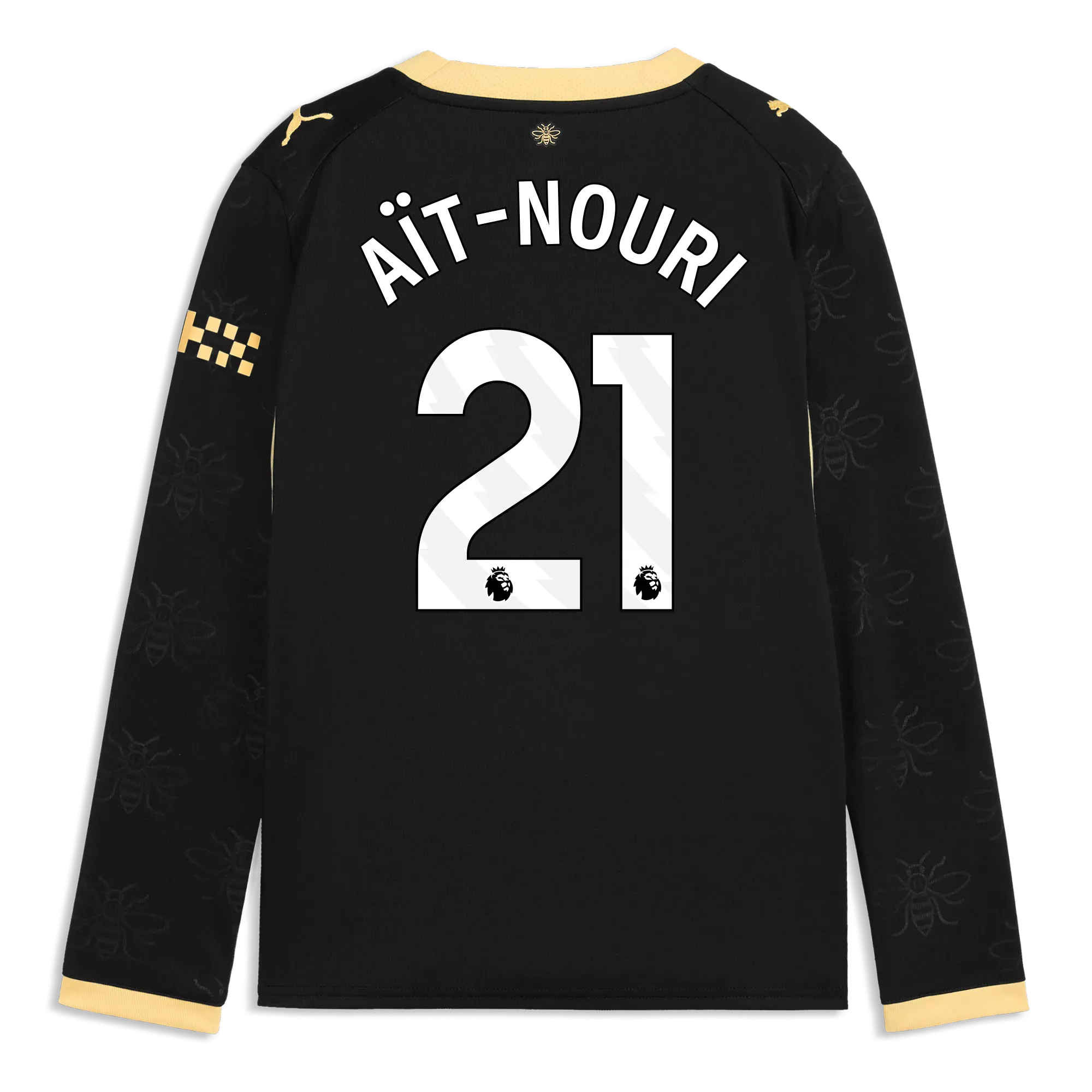 Kids’ Manchester City Away Jersey 2026/27 Long Sleeve With AïT-NOURI 21 Printing | Manchester City Shop