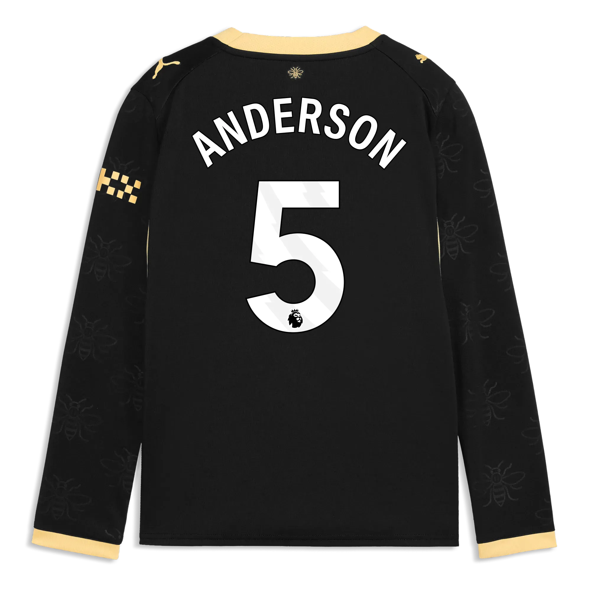Kids’ Manchester City Away Jersey 2026/27 Long Sleeve With ANDERSON 5  Printing | Manchester City Shop