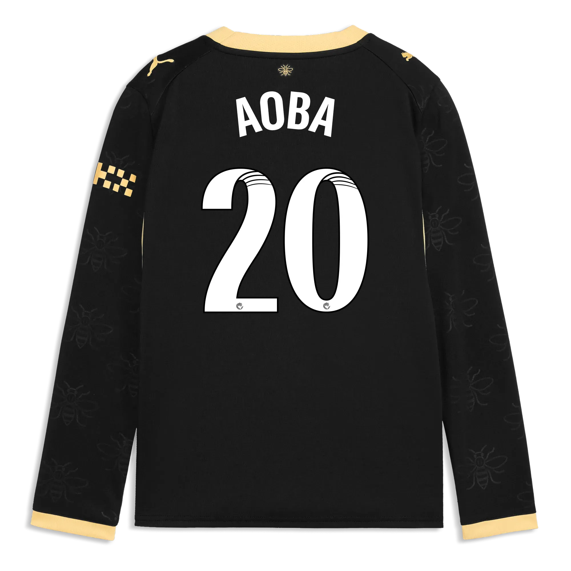 Kids’ Manchester City Away Jersey 2026/27 Long Sleeve With AOBA 20 Printing | Manchester City Shop