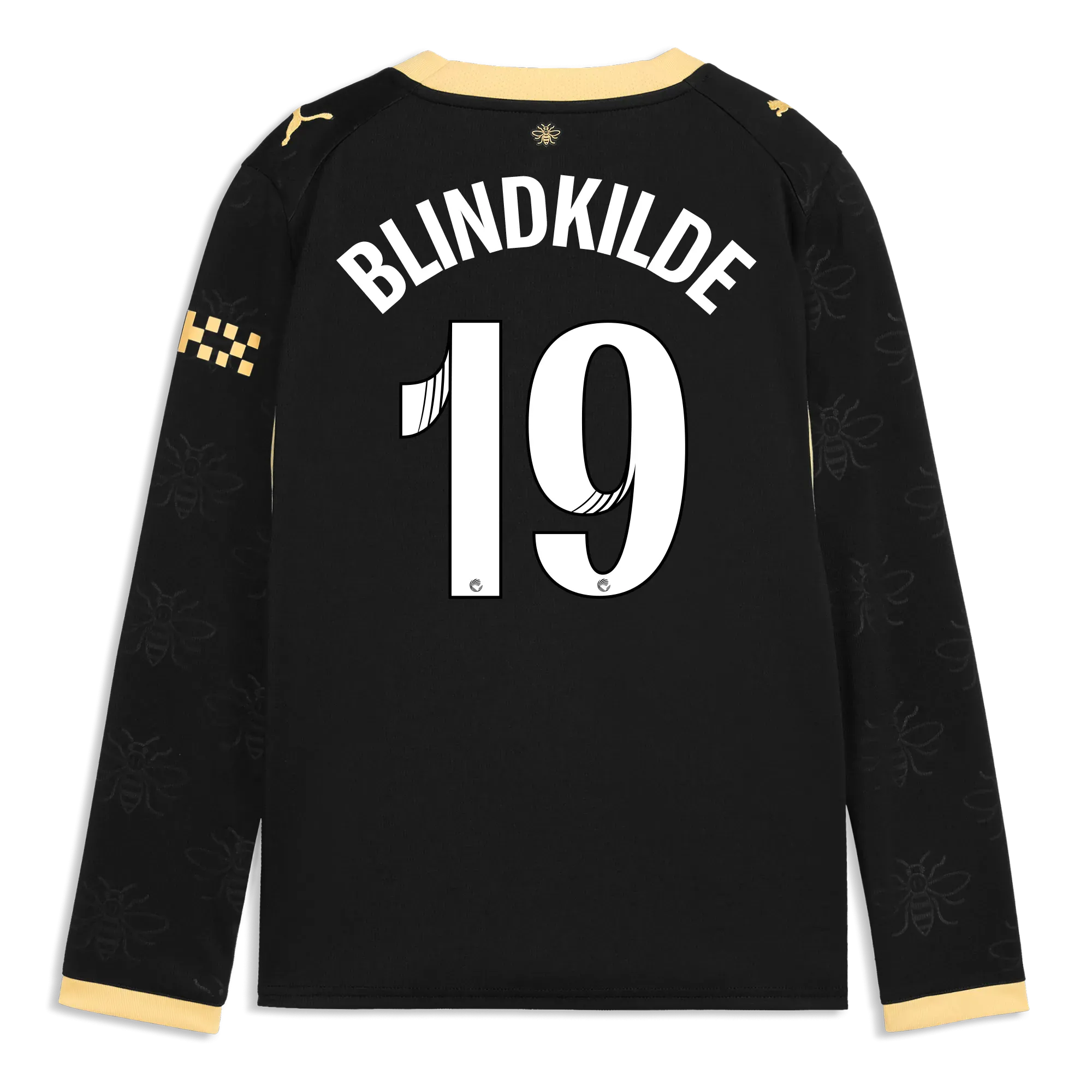 Kids’ Manchester City Away Jersey 2026/27 Long Sleeve With BLINDKILDE 19 Printing | Manchester City Shop