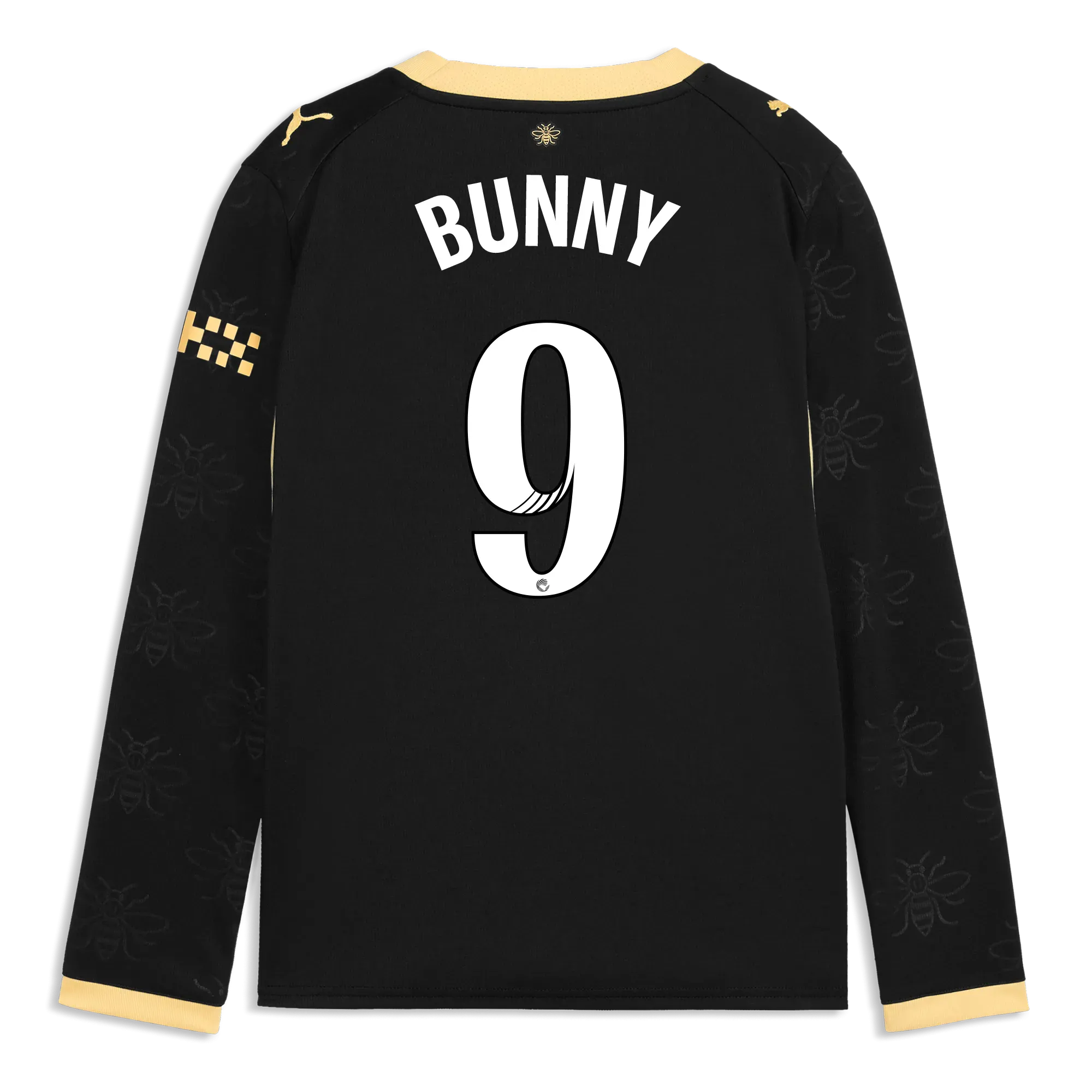 Kids’ Manchester City Away Jersey 2026/27 Long Sleeve With BUNNY 9 Printing | Manchester City Shop