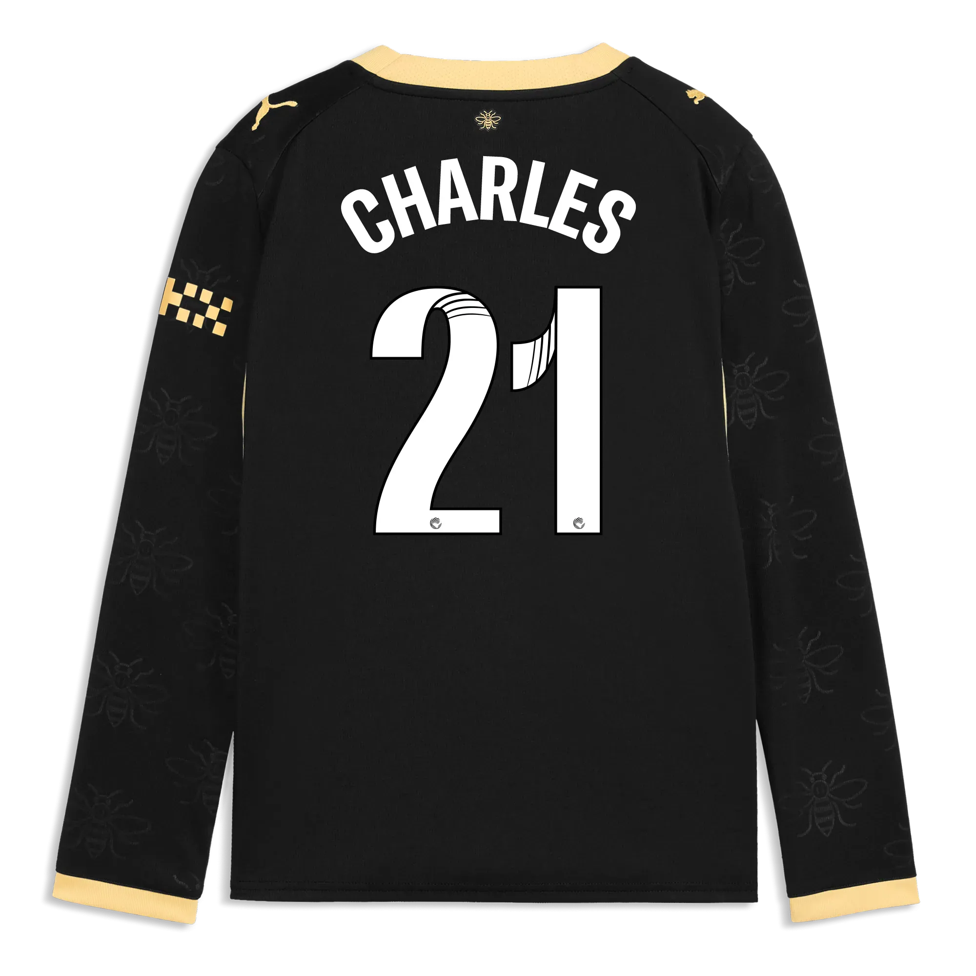 Kids’ Manchester City Away Jersey 2026/27 Long Sleeve With CHARLES 21 Printing | Manchester City Shop