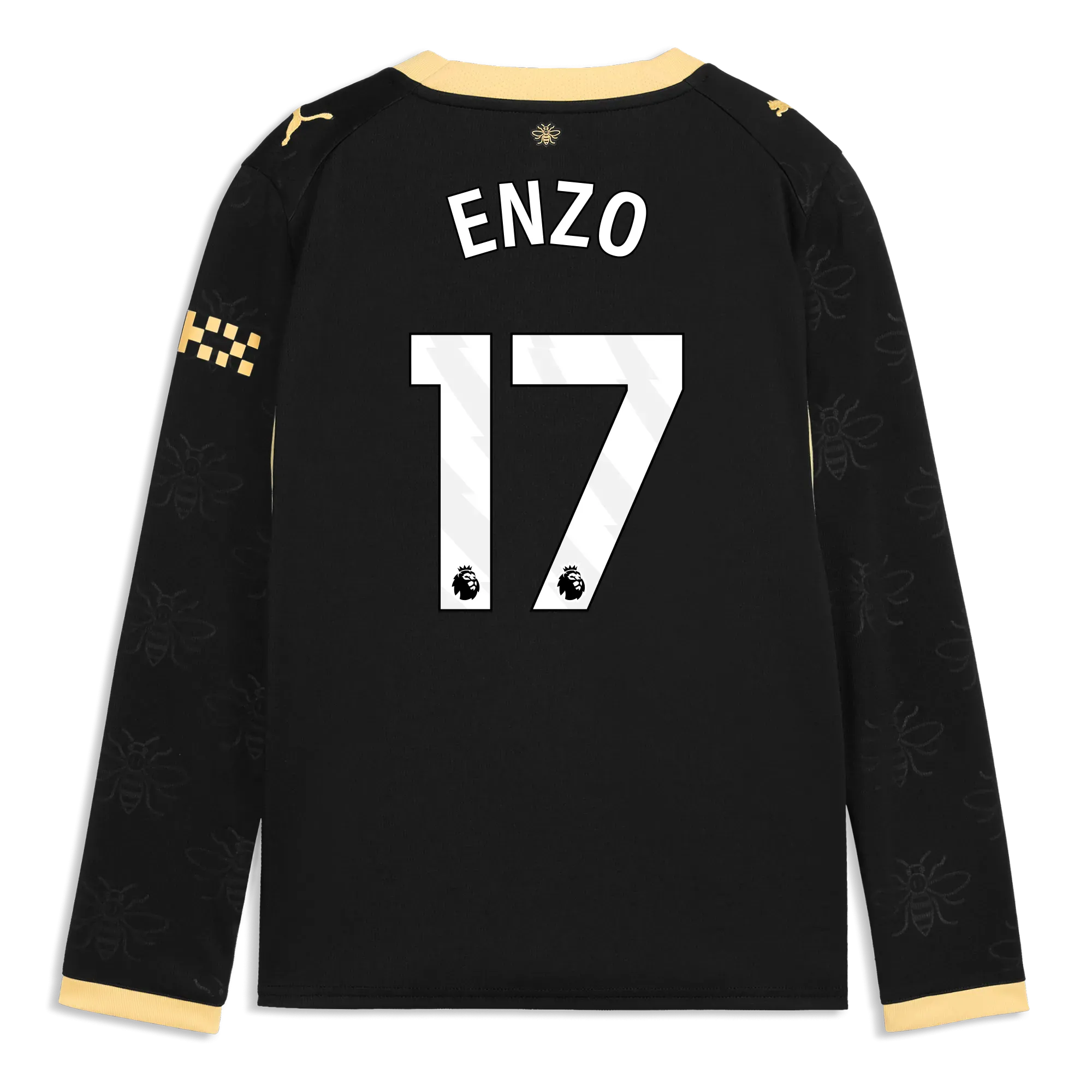 Kids’ Manchester City Away Jersey 2026/27 Long Sleeve With ENZO 17 Printing | Manchester City Shop