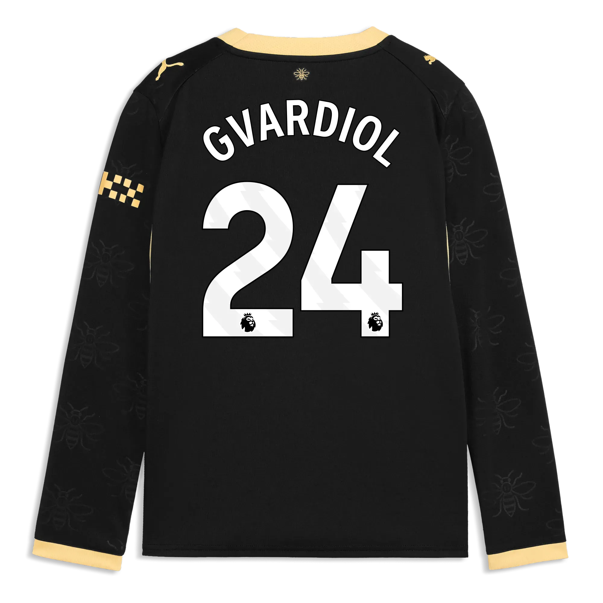 Kids’ Manchester City Away Jersey 2026/27 Long Sleeve With GVARDIOL 24 Printing | Manchester City Shop
