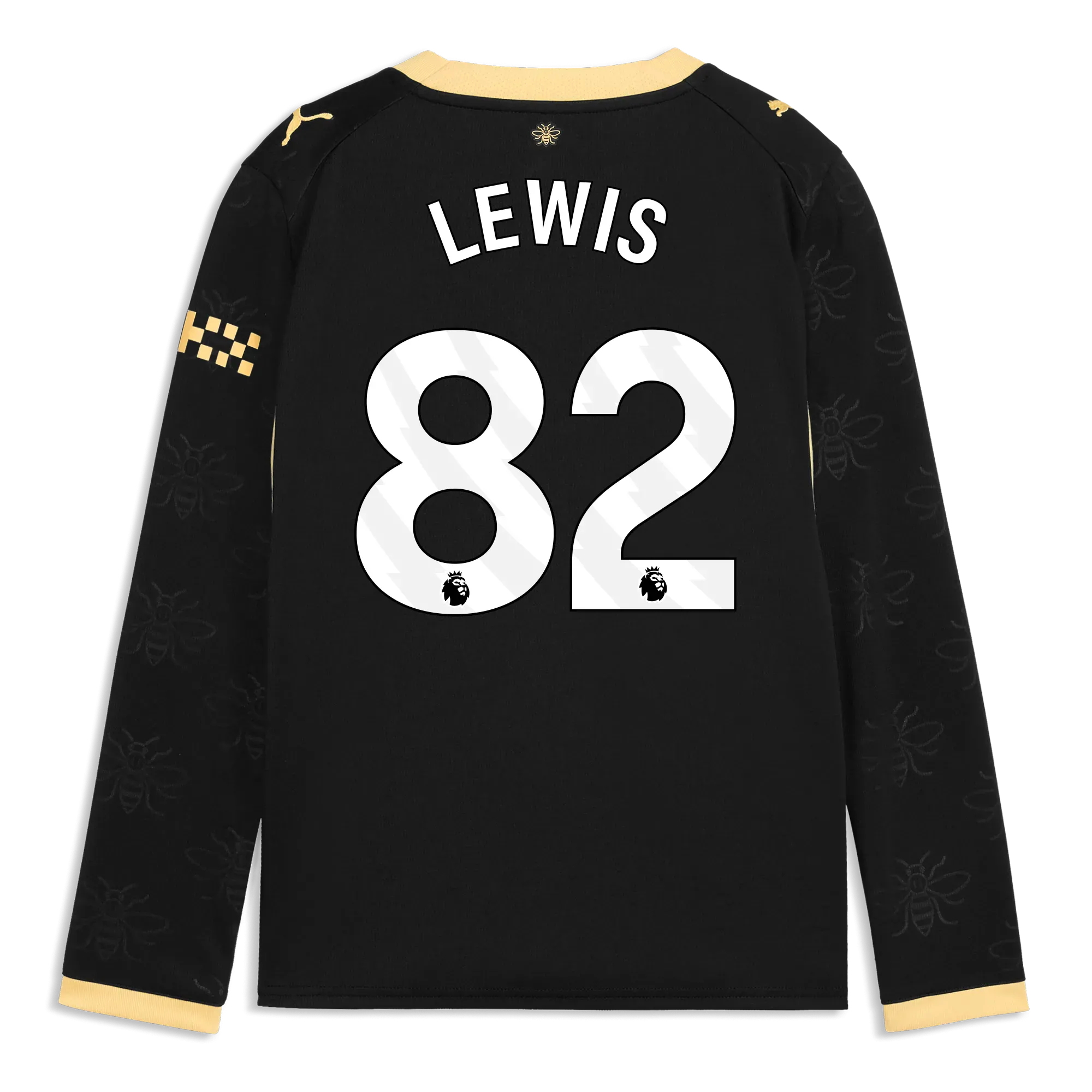 Kids’ Manchester City Away Jersey 2026/27 Long Sleeve With LEWIS 82 Printing | Manchester City Shop