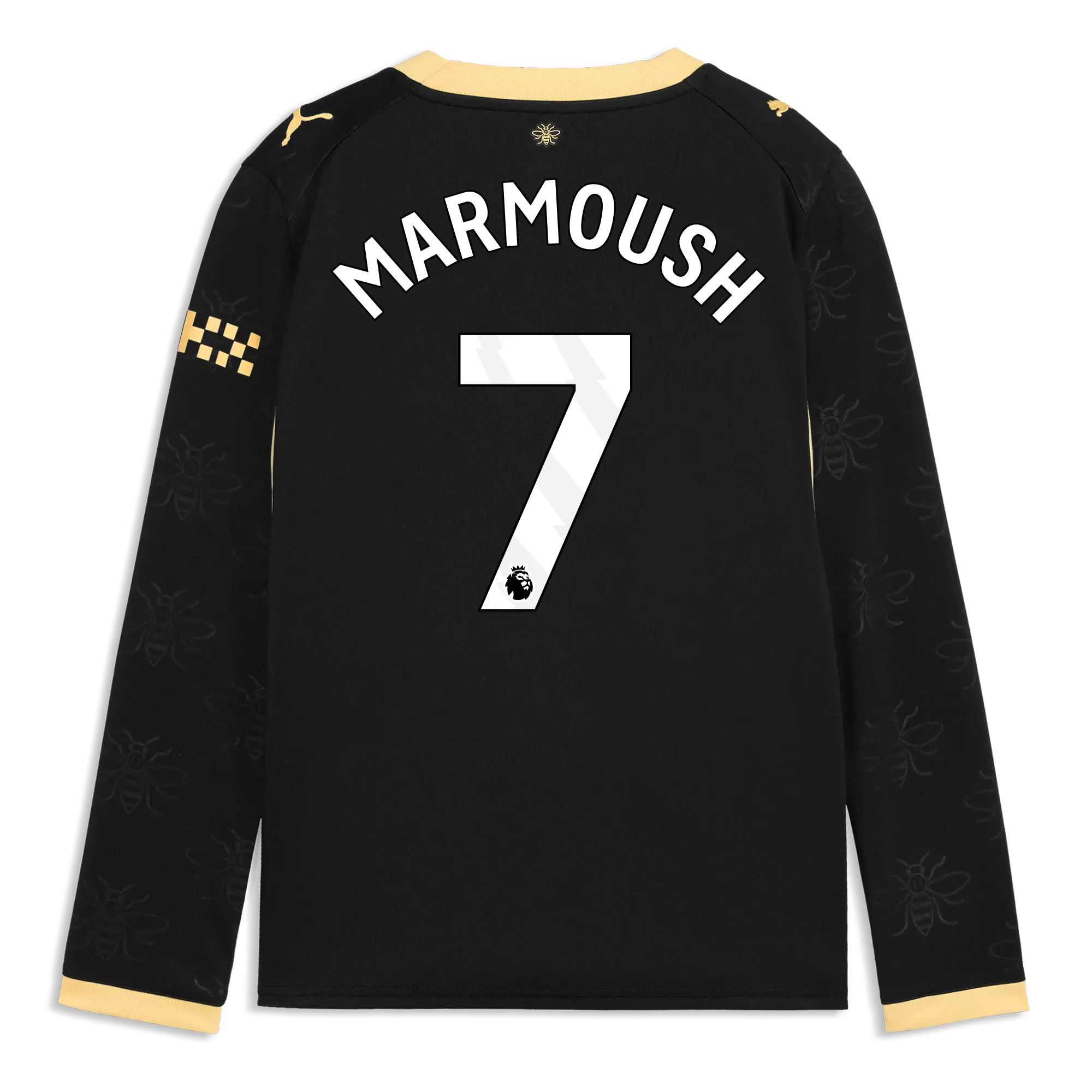 Kids’ Manchester City Away Jersey 2026/27 Long Sleeve With MARMOUSH 7 Printing | Manchester City Shop