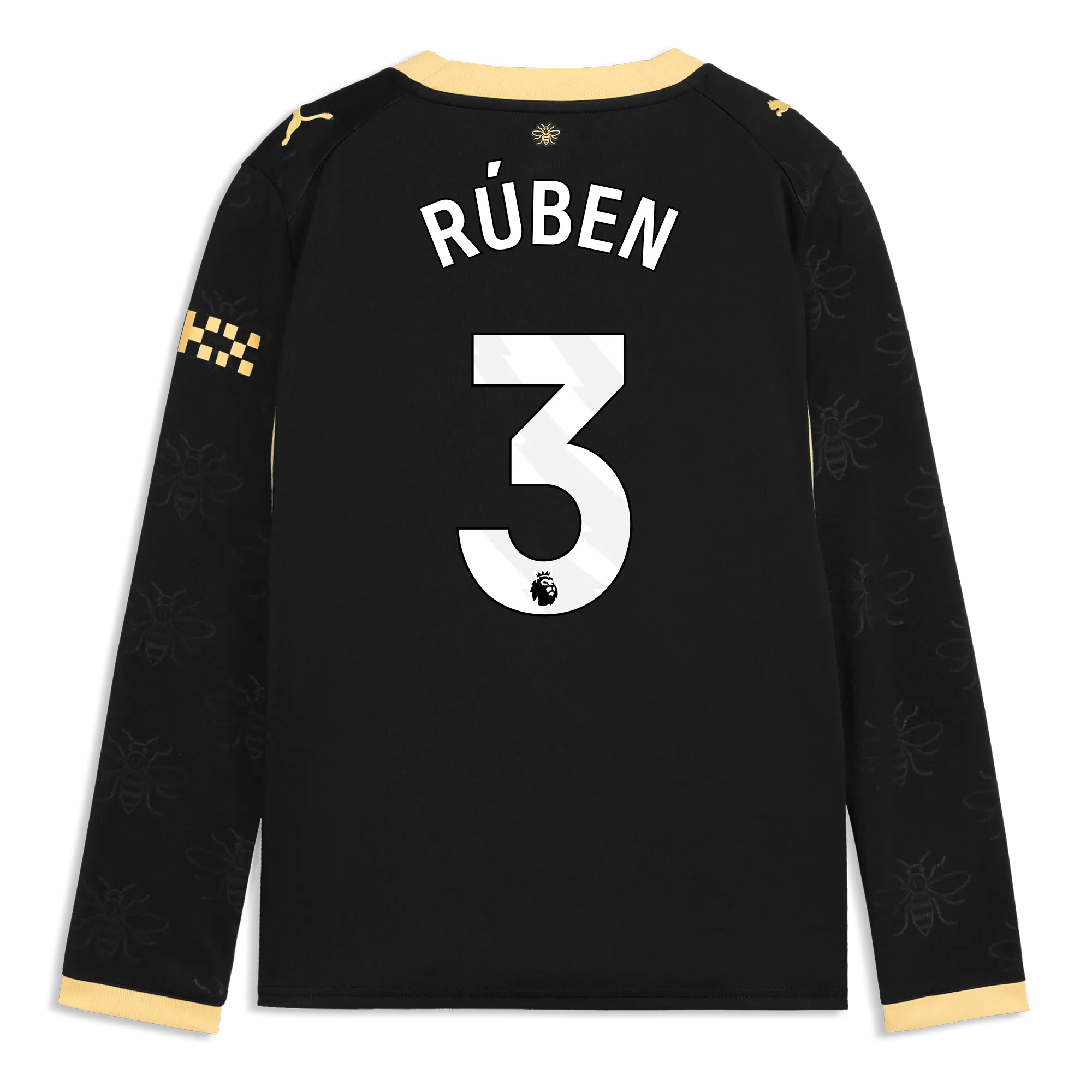 Kids’ Manchester City Away Jersey 2026/27 Long Sleeve With RúBEN 3 Printing | Manchester City Shop