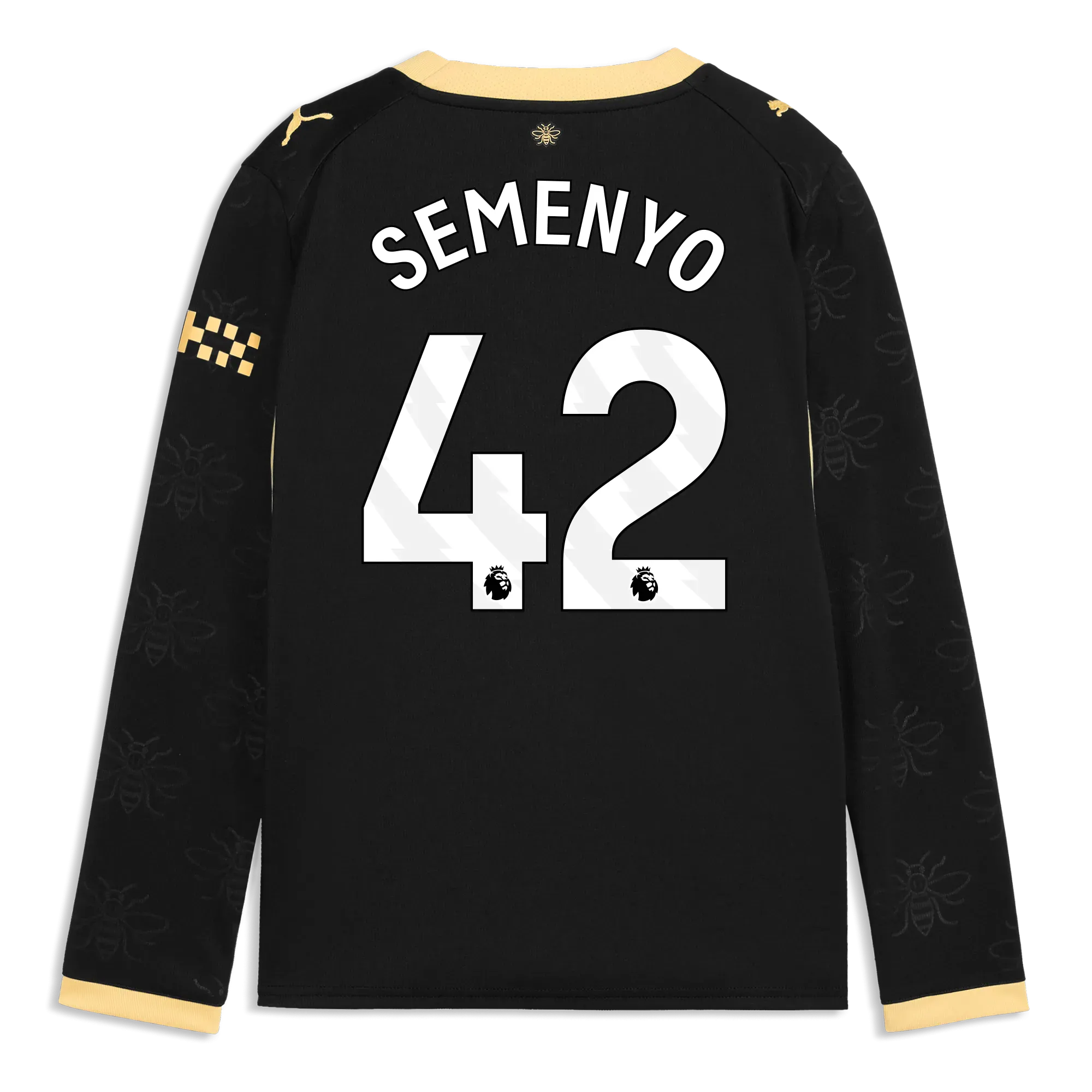 Kids’ Manchester City Away Jersey 2026/27 Long Sleeve With SEMENYO 42 Printing | Manchester City Shop