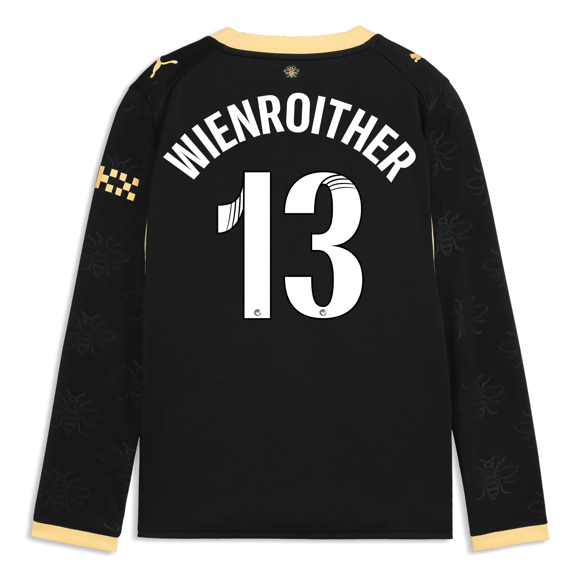 Kids’ Manchester City Away Jersey 2026/27 Long Sleeve With WIENROITHER 13 Printing | Manchester City Shop