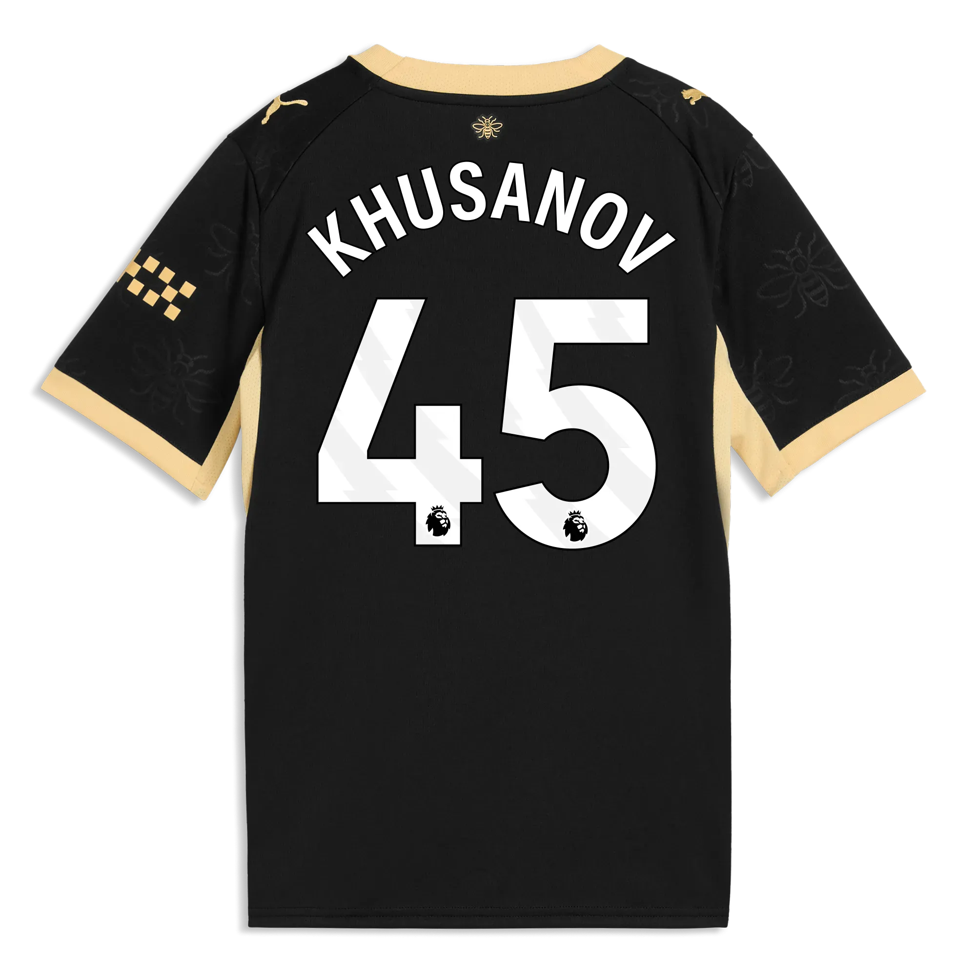 Kids’ Manchester City Away Jersey 2026/27 With KHUSANOV 45 Printing | Manchester City Shop