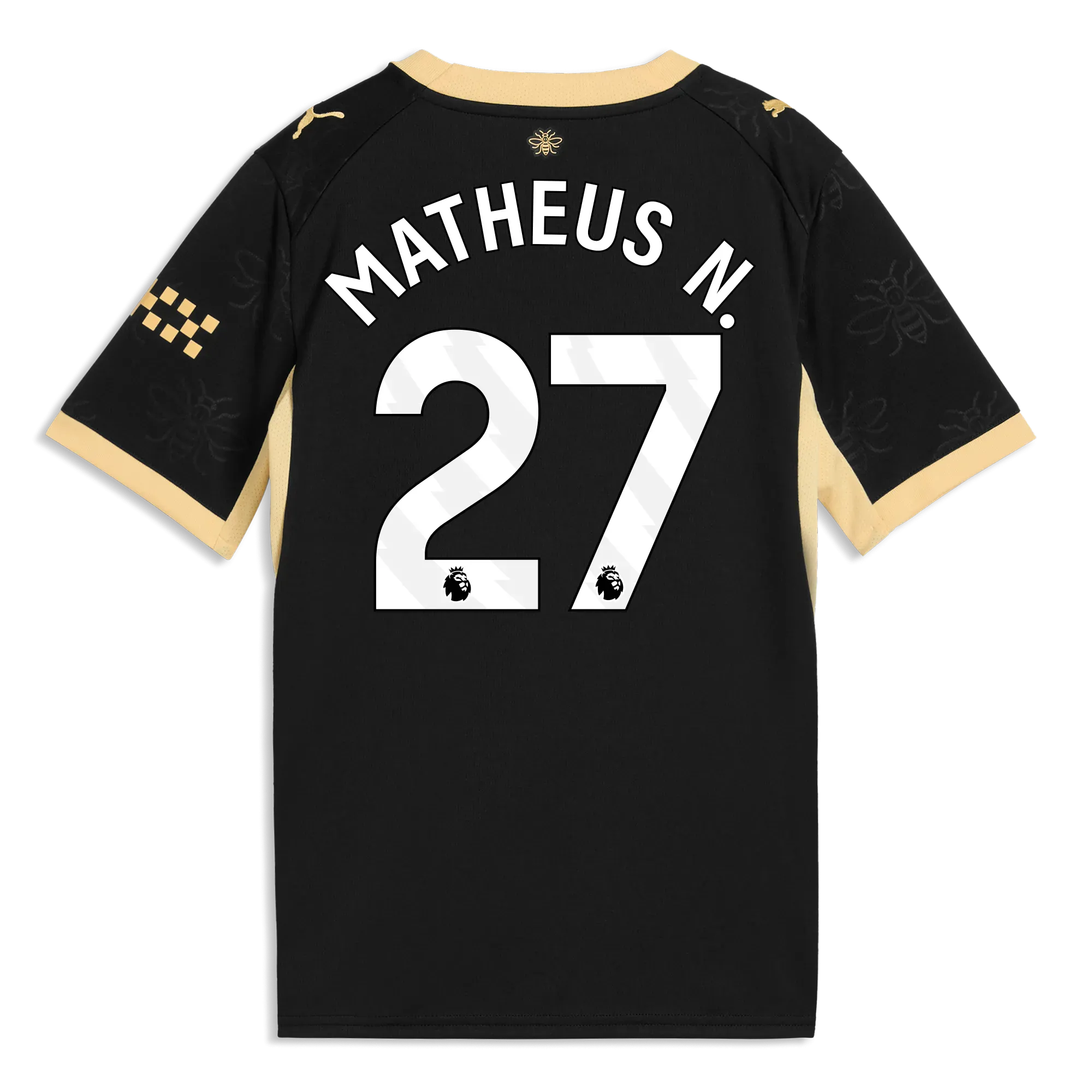 Kids’ Manchester City Away Jersey 2026/27 With MATHEUS N. 27 Printing | Manchester City Shop