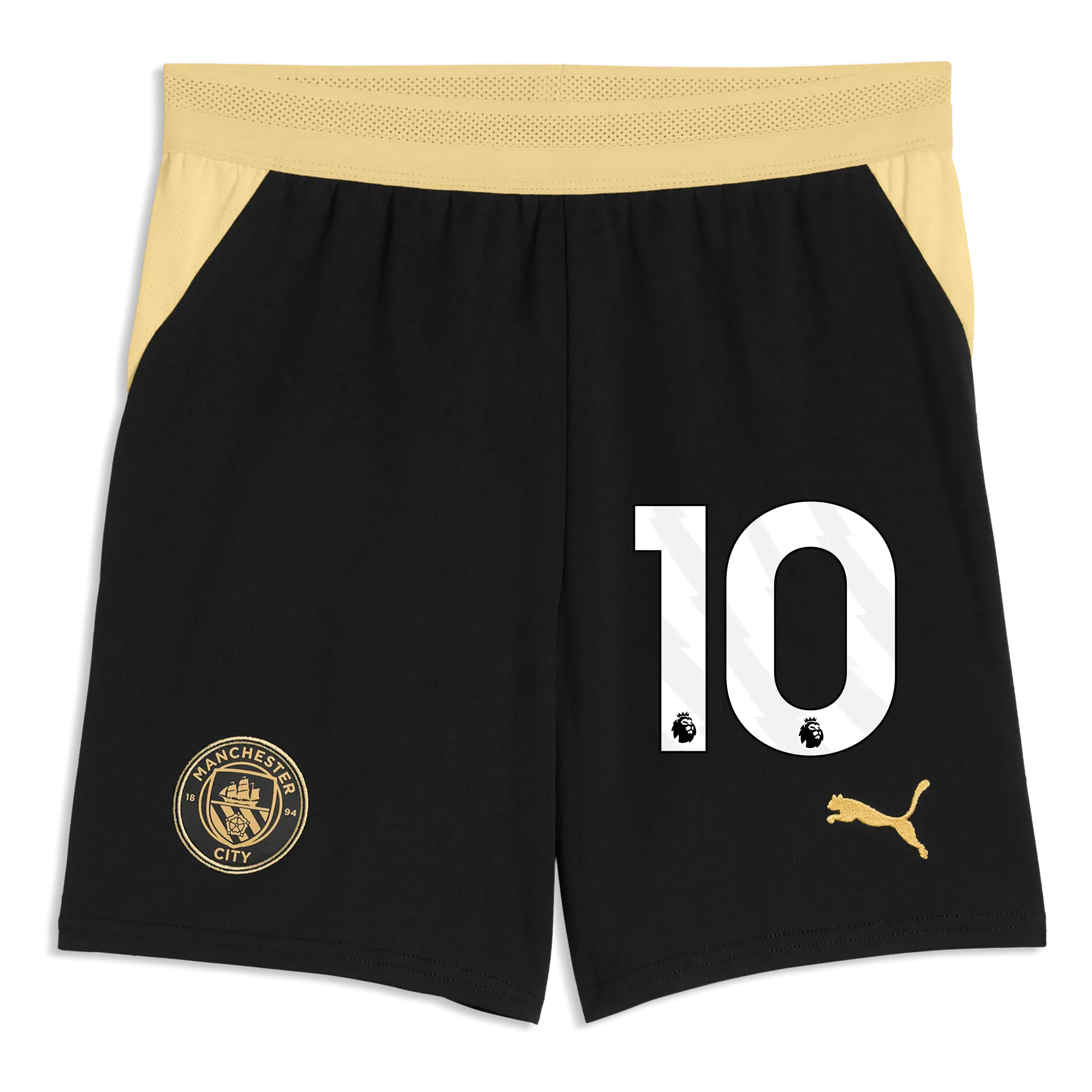 Kids Manchester City Football Shorts 2026/27 with #10 | Manchester City Shop
