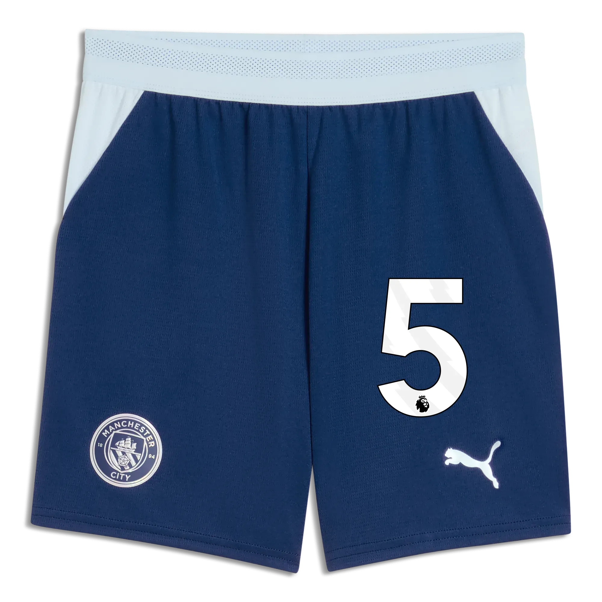 Kids Manchester City Football Shorts 2026/27 with #24 | Manchester City Shop