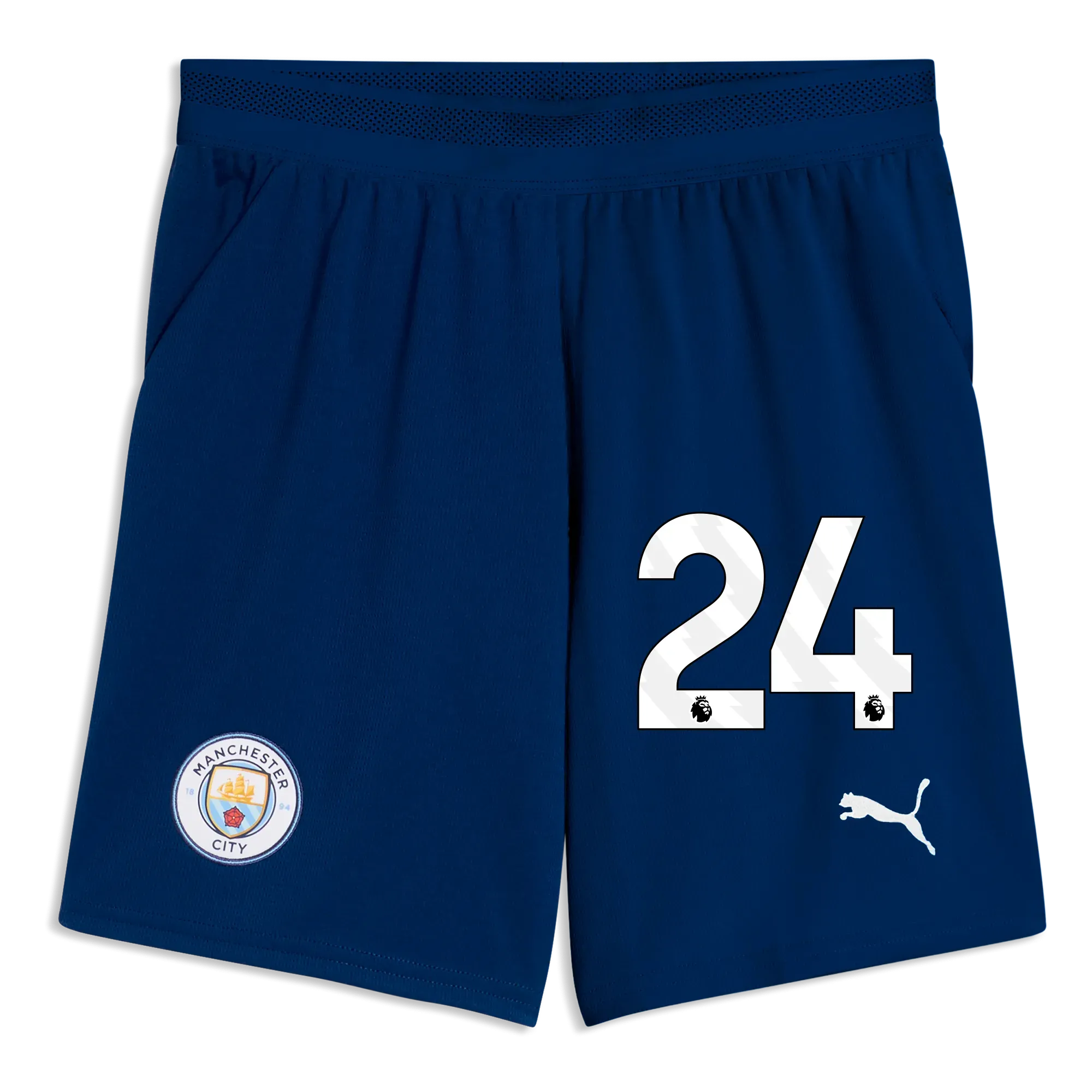 Kids Manchester City Football Shorts 2026/27 with #24 | Manchester City Shop