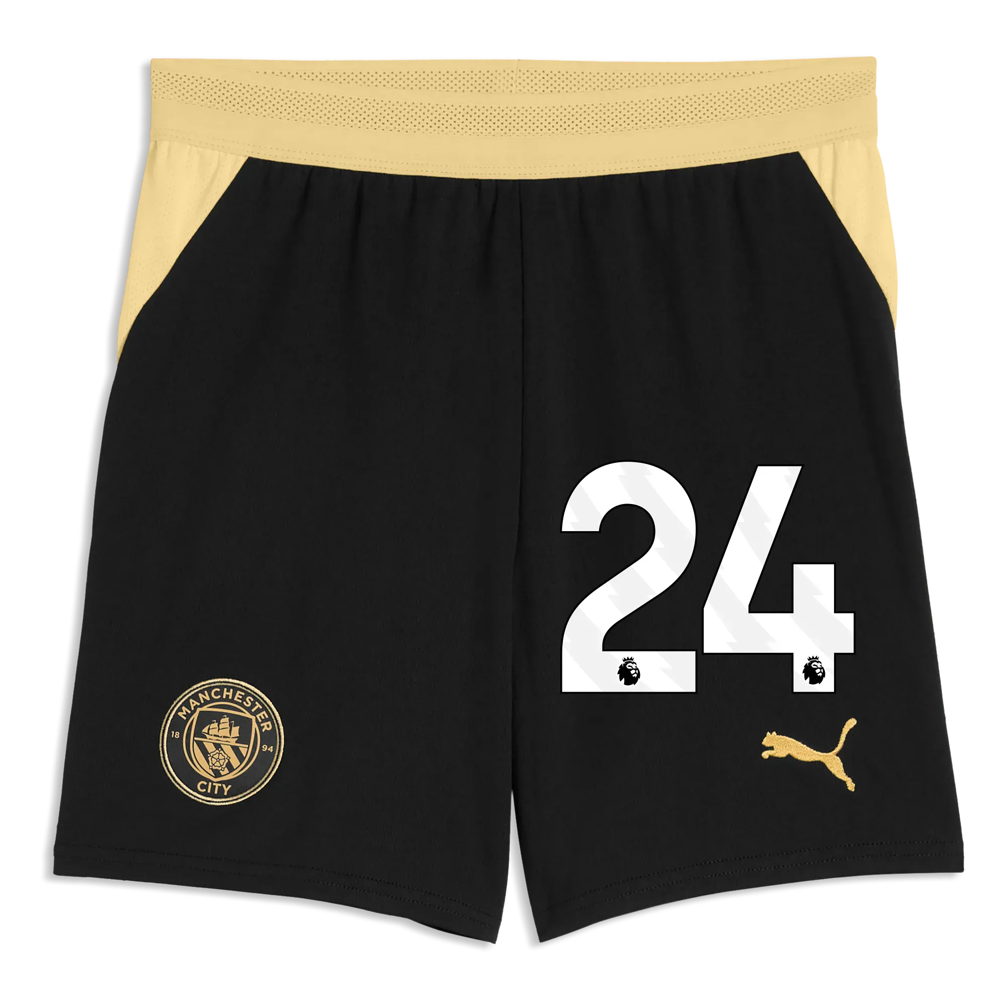 Kids Manchester City Football Shorts 2026/27 with #24 | Manchester City Shop