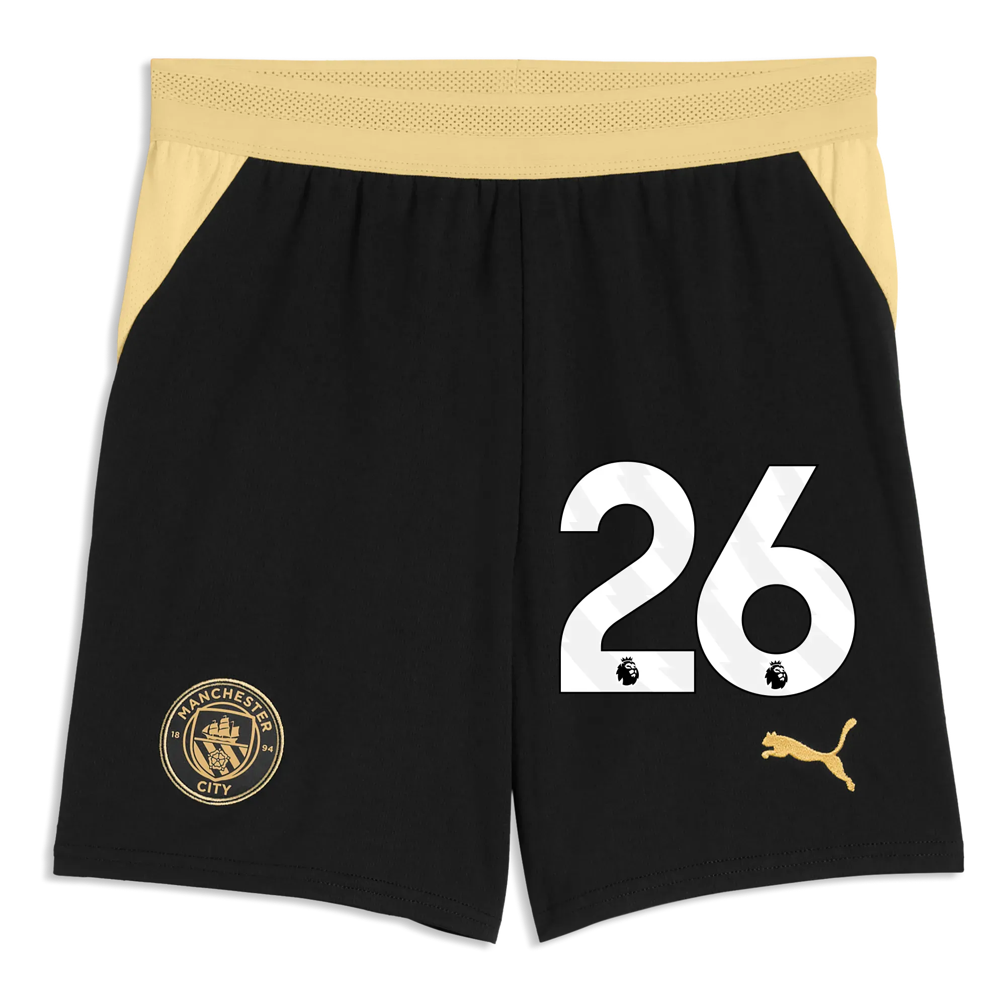 Kids Manchester City Football Shorts 2026/27 with #26 | Manchester City Shop