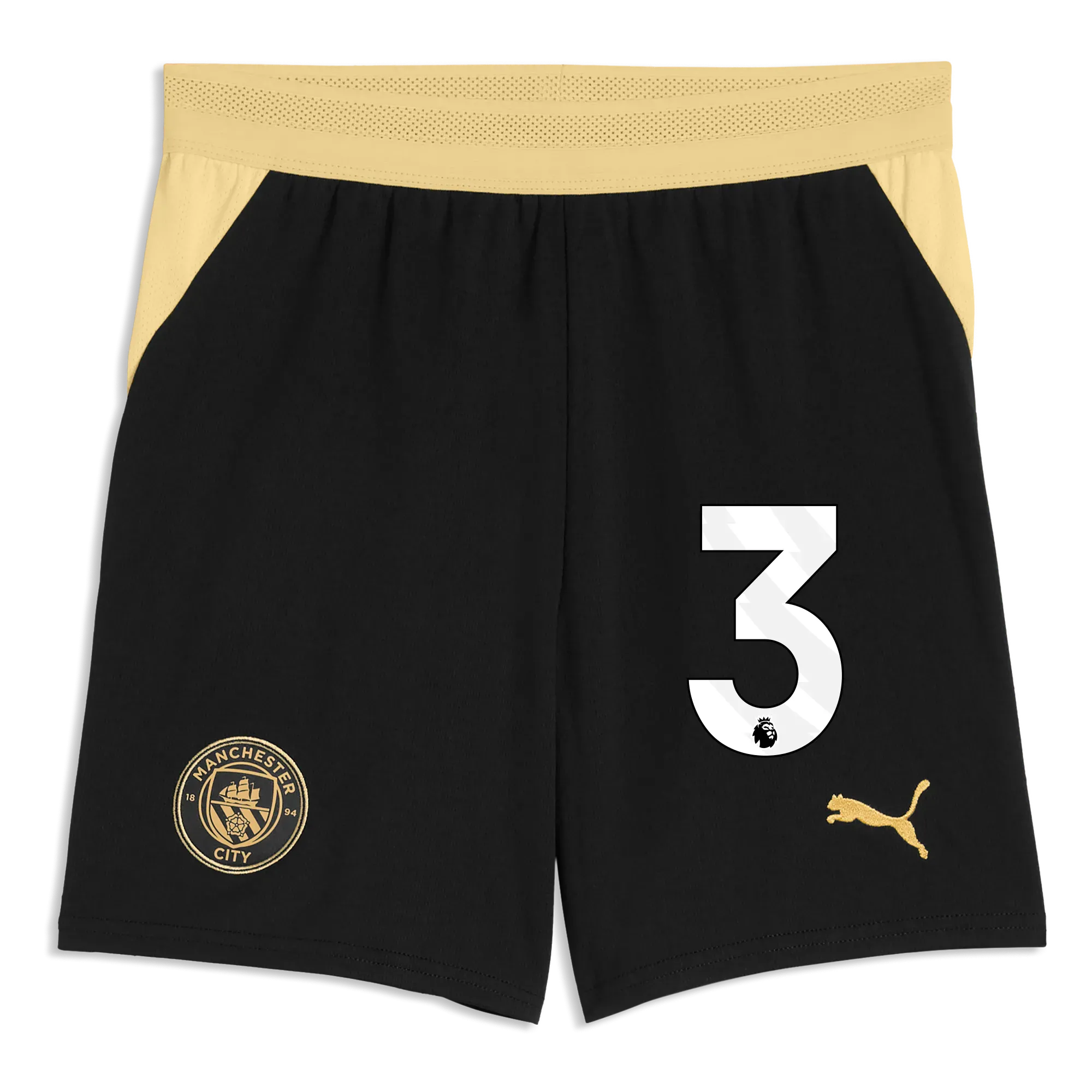 Kids Manchester City Football Shorts 2026/27 with #3 | Manchester City Shop