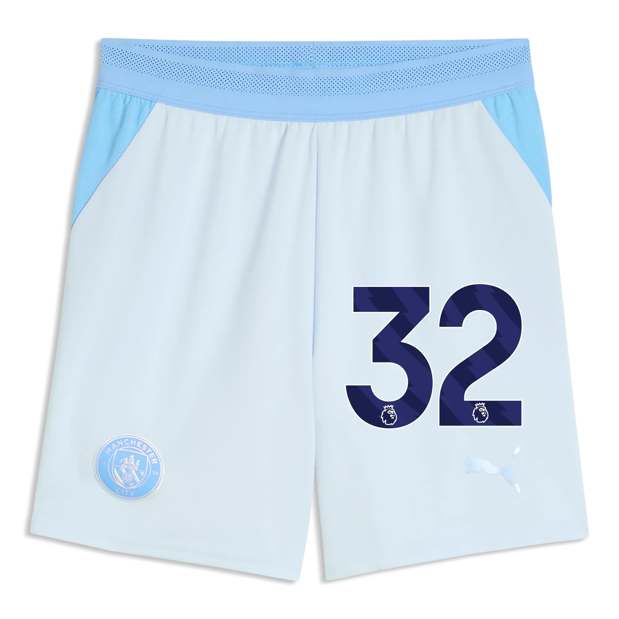 Kids Manchester City Football Shorts 2026/27 with #32 | Manchester City Shop
