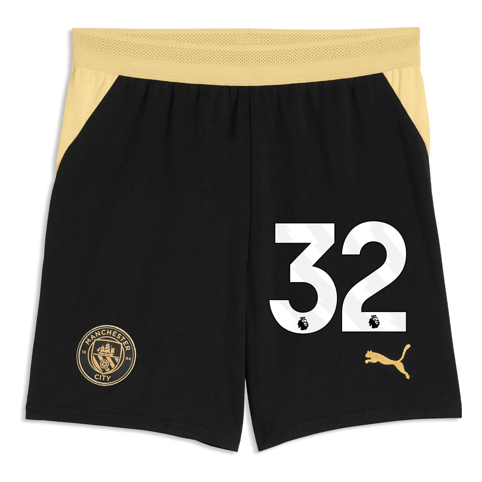 Kids Manchester City Football Shorts 2026/27 with #32 | Manchester City Shop