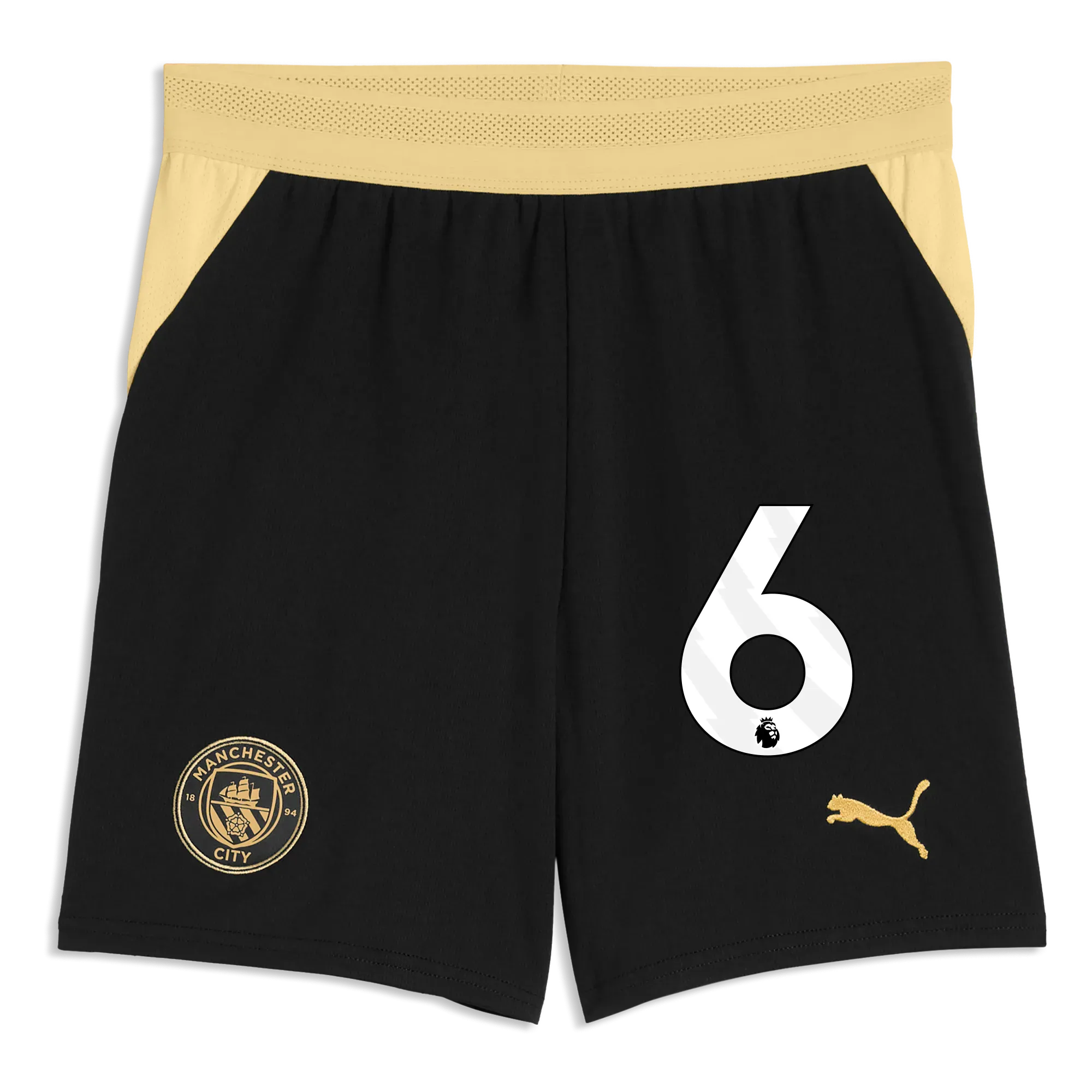 Kids Manchester City Football Shorts 2026/27 with #6 | Manchester City Shop