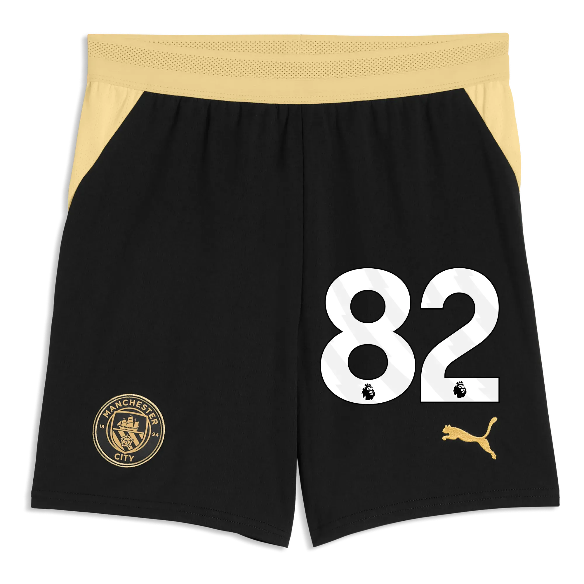 Kids Manchester City Football Shorts 2026/27 with #82 | Manchester City Shop