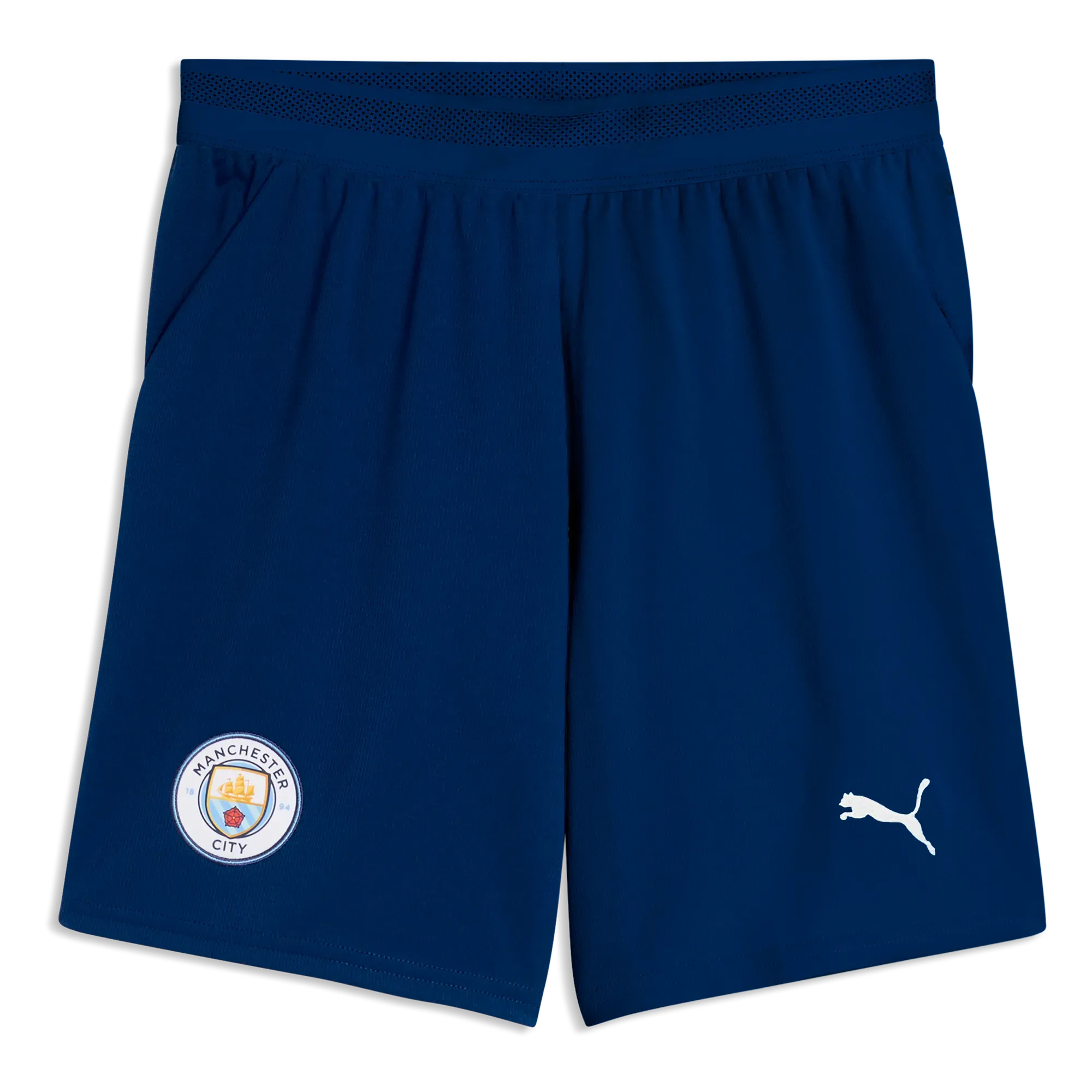 Kids Manchester City Football Shorts 2026/27 with custom number | Manchester City Shop