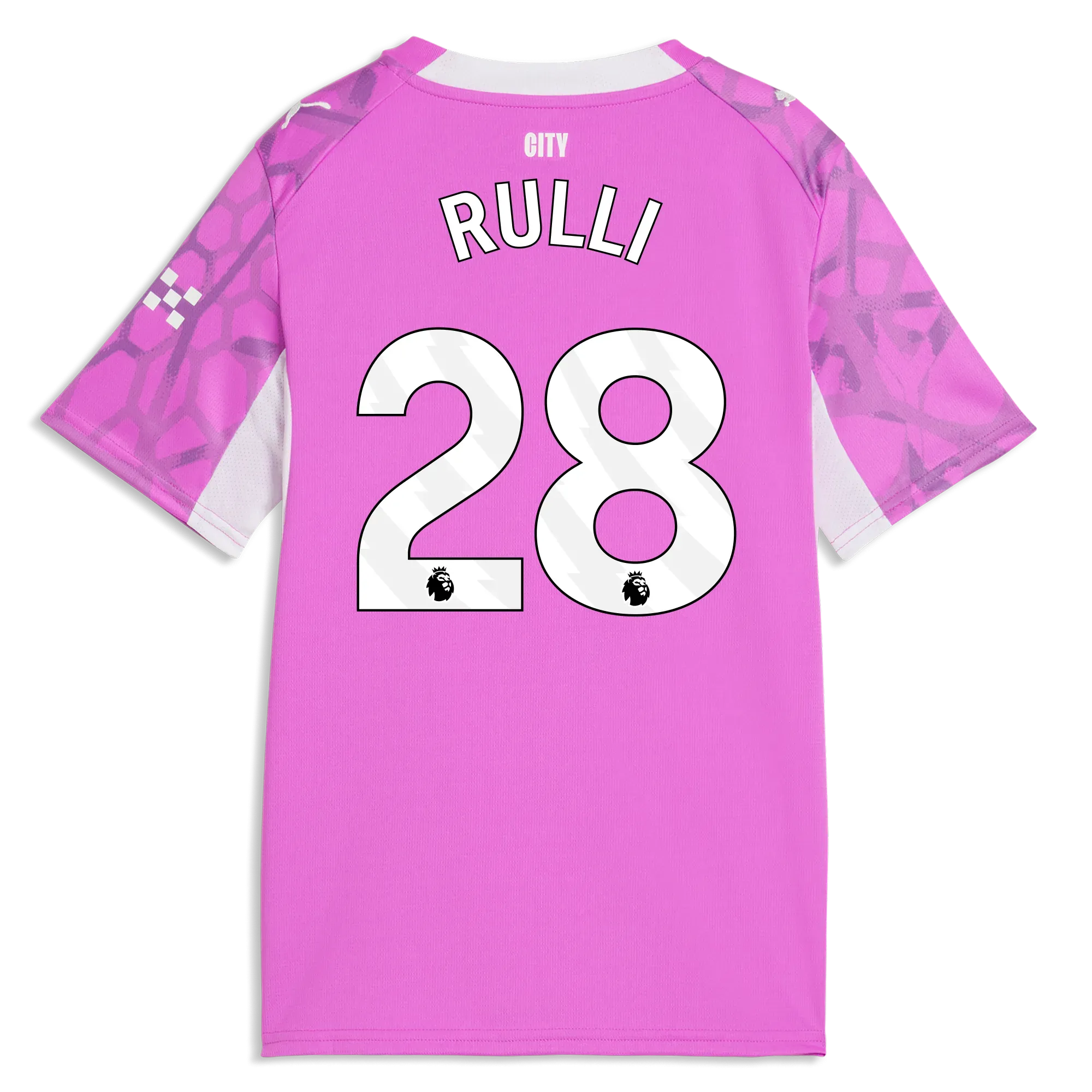 Kids’ Manchester City Goalkeeper Jersey 2026/27 With RULLI 28 Printing | Manchester City Shop