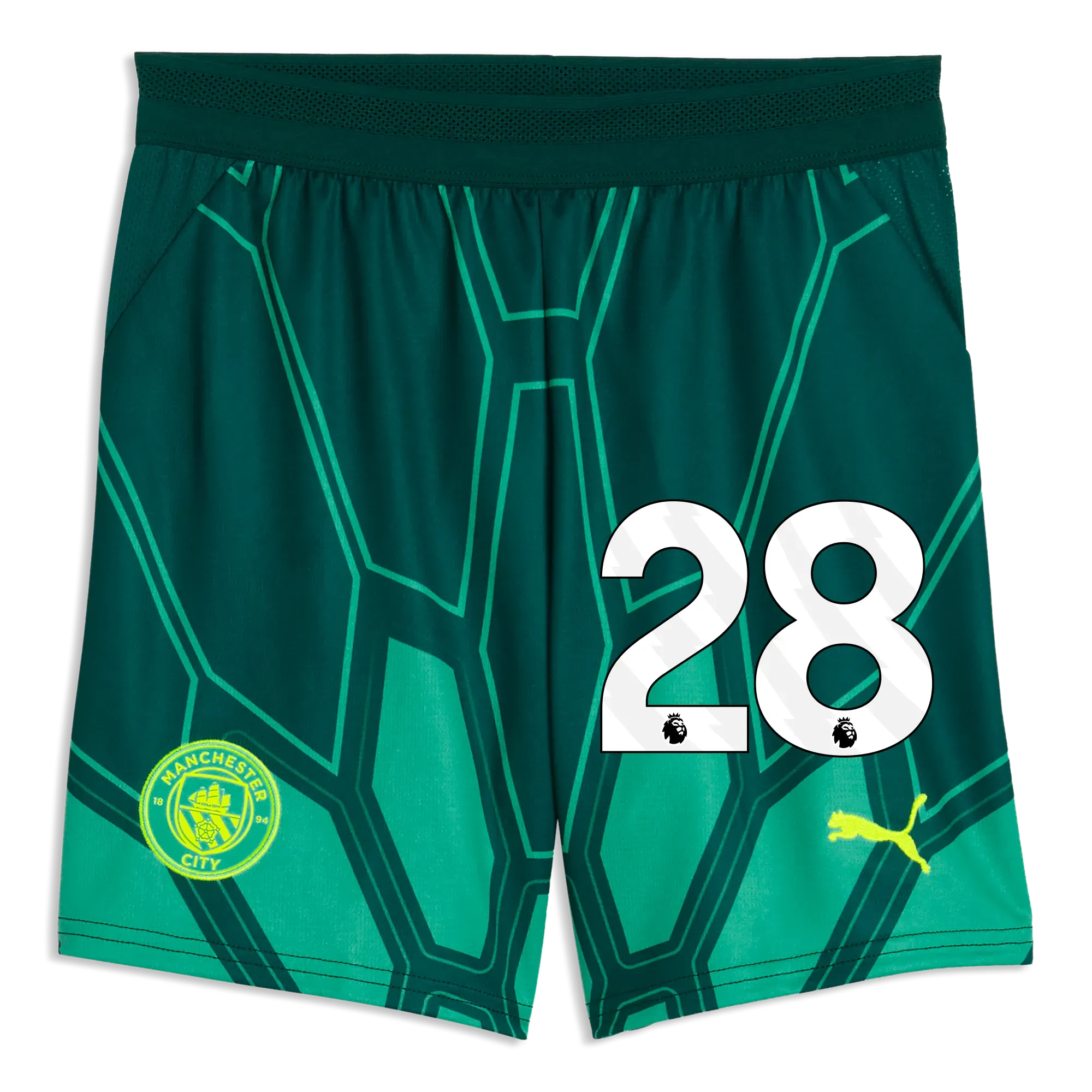 Kids’ Manchester City Goalkeeper Shorts 2026/27 With 28 | Manchester City Shop
