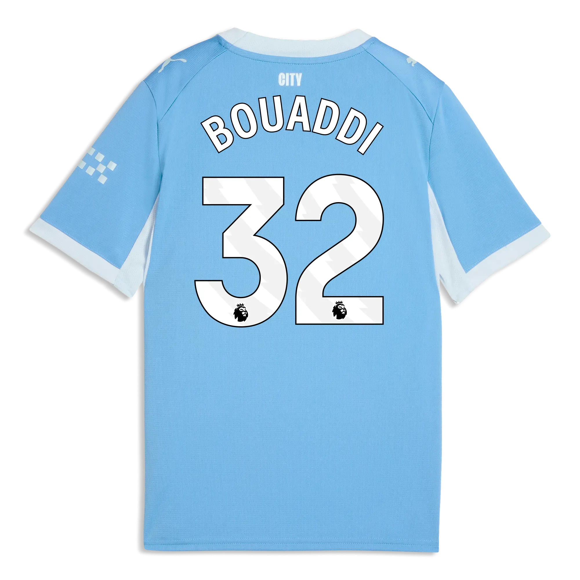 Kids’ Manchester City Home Jersey 2026/27 With BOUADDI 32 Printing | Manchester City Shop