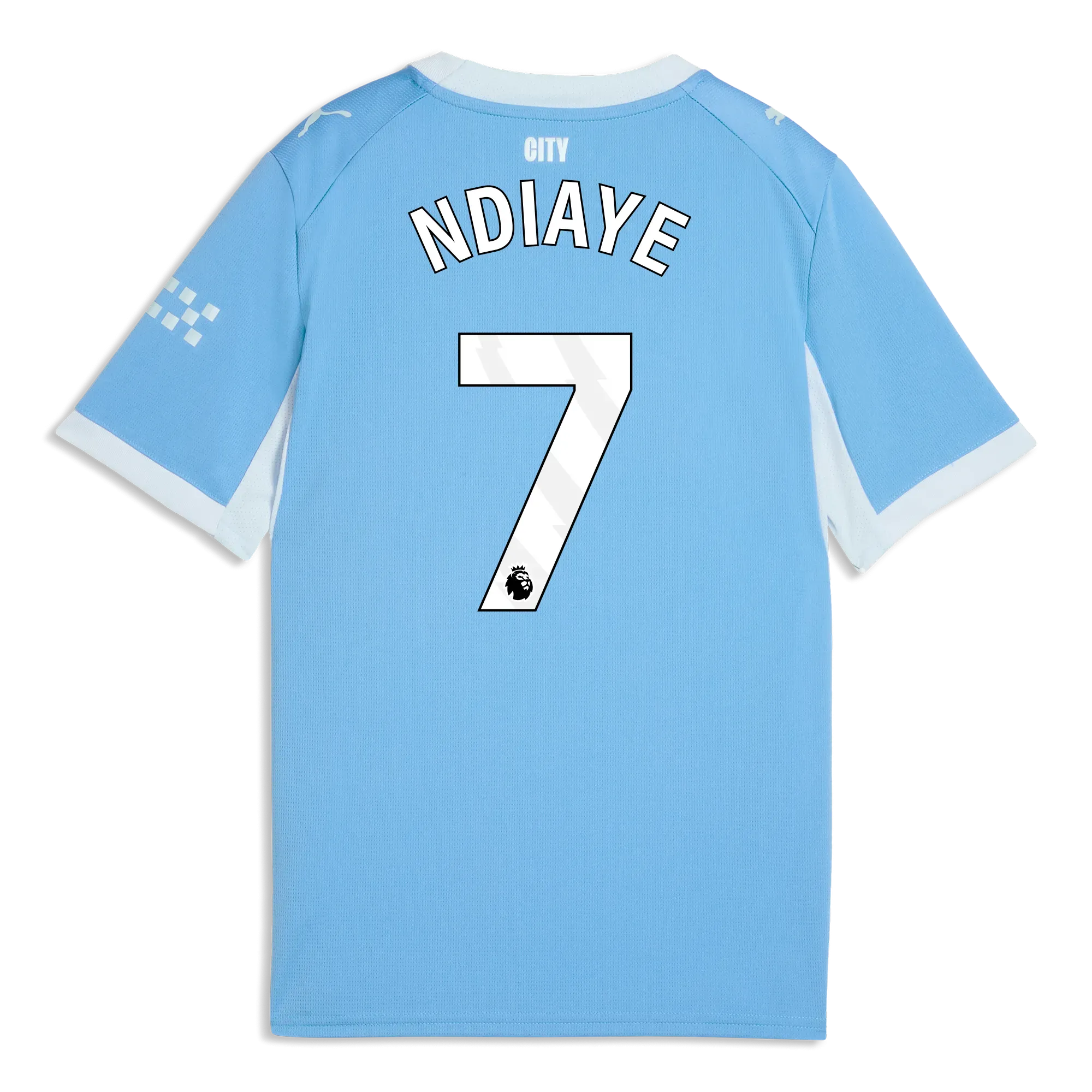 Kids’ Manchester City Home Jersey 2026/27 With NDIAYE 7 Printing | Manchester City Shop