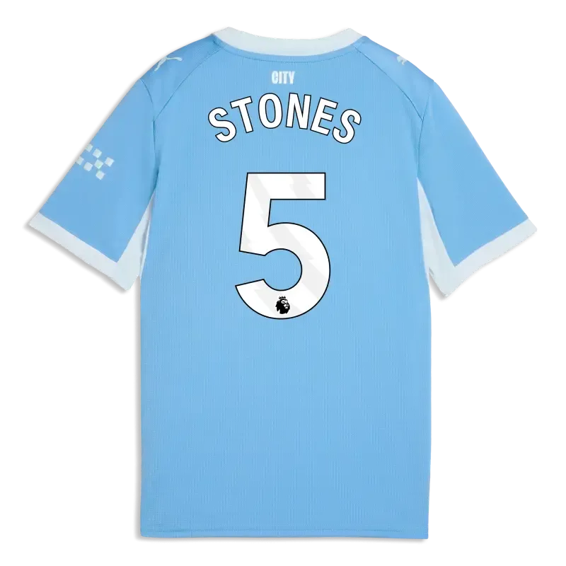 Kids' Manchester City Home Jersey 2026/27 With STONES 5 Printing