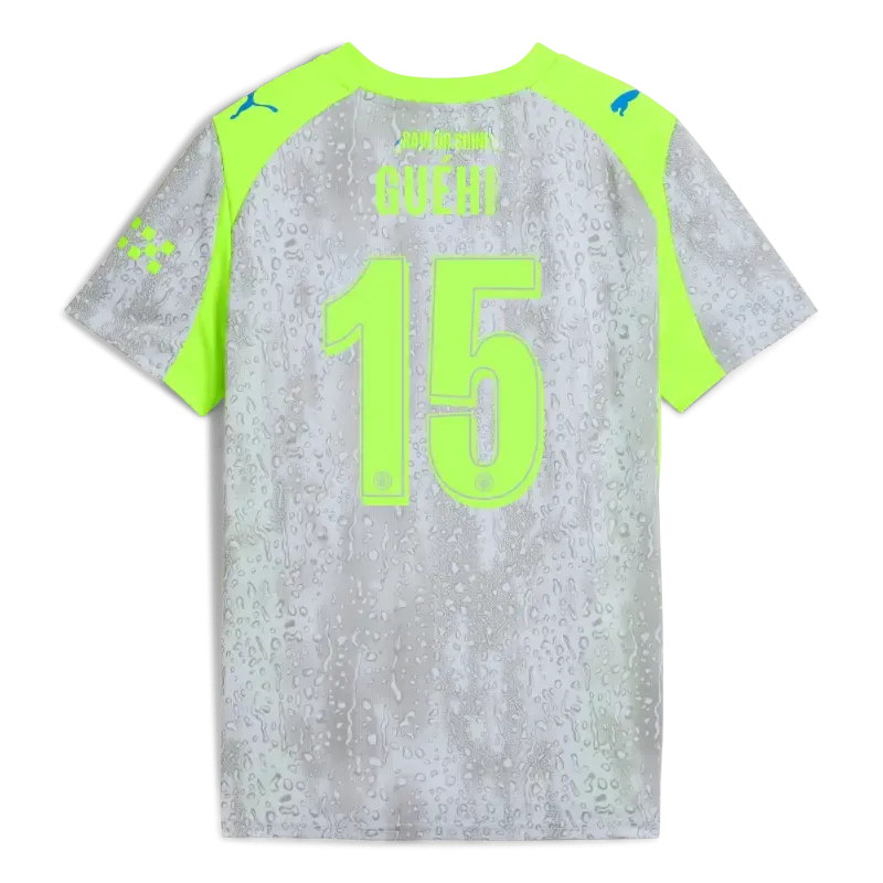 Kids' Manchester City Third Jersey 2025/26 With GUéHI 15 Printing