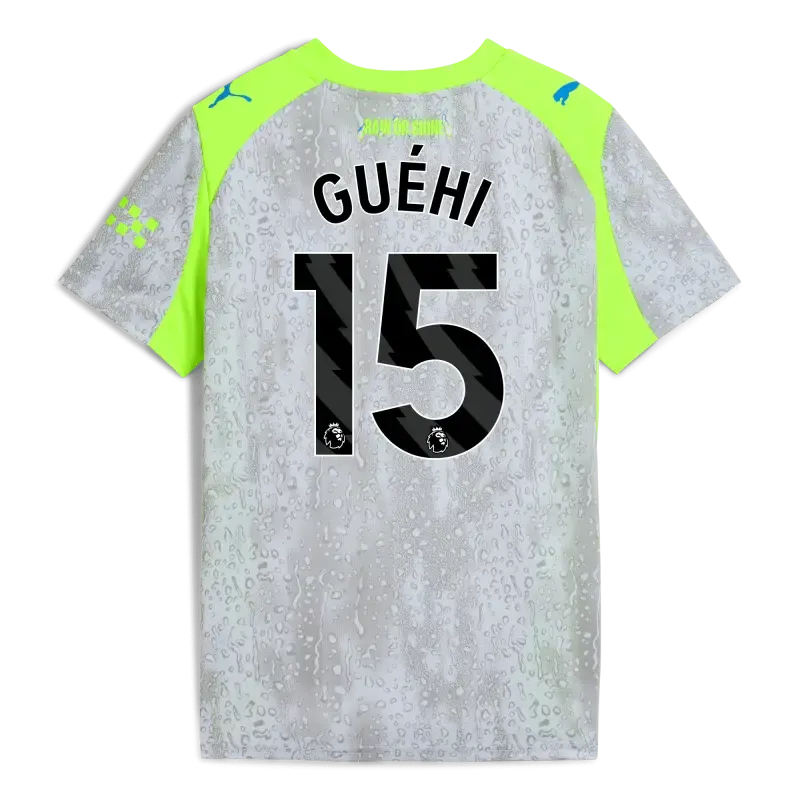 Kids' Manchester City Third Jersey 2025/26 With GUéHI 15 Printing