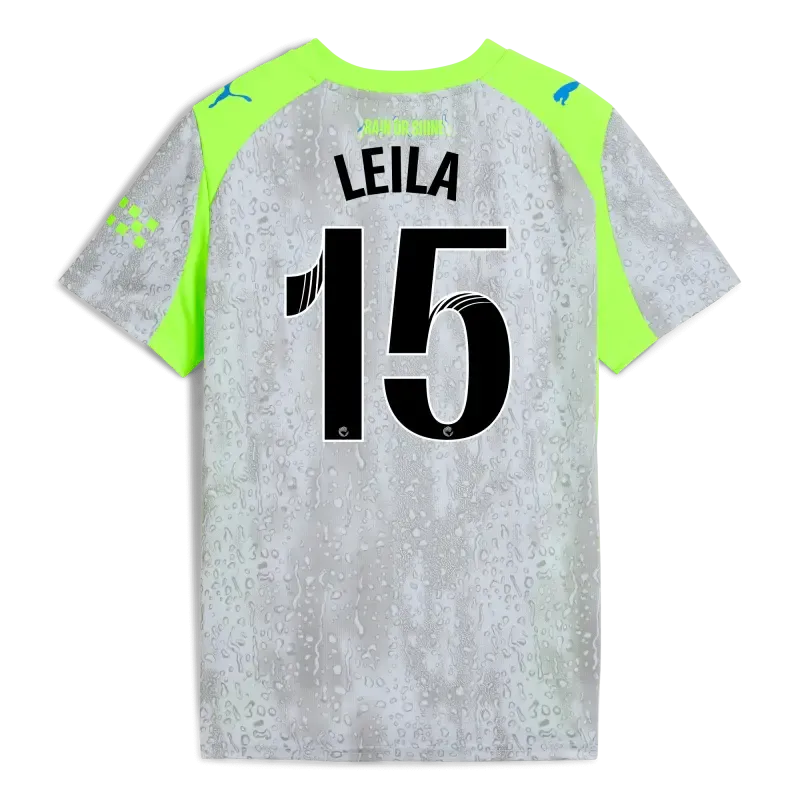 Kids' Manchester City Third Jersey 2025/26 With LEILA 15 Printing