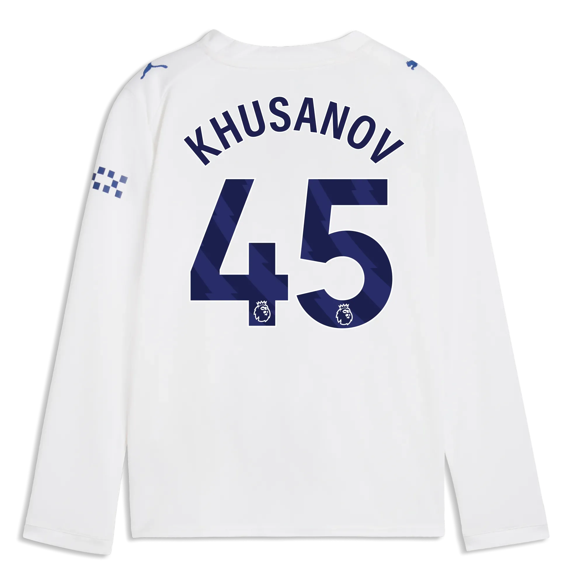 Kids’ Manchester City Third Jersey 2026/27 Long Sleeve With KHUSANOV 45 Printing | Manchester City Shop