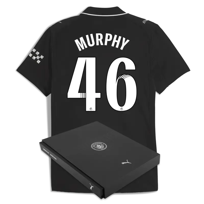 Manchester City Away Authentic Jersey 2025/26 With MURPHY 46 Printing in Gift Box