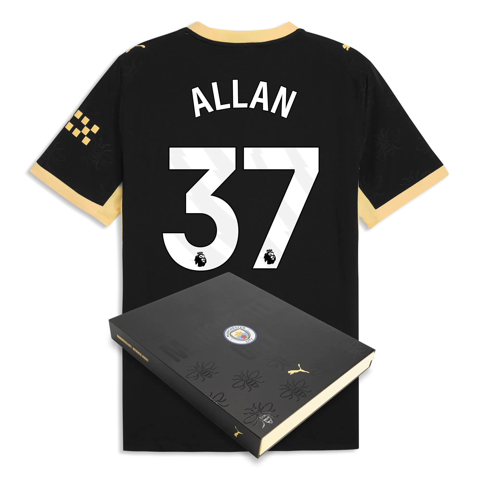 Manchester City Away Authentic Jersey 2026/27 With ALLAN 37 Printing in Gift Box | Manchester City Shop