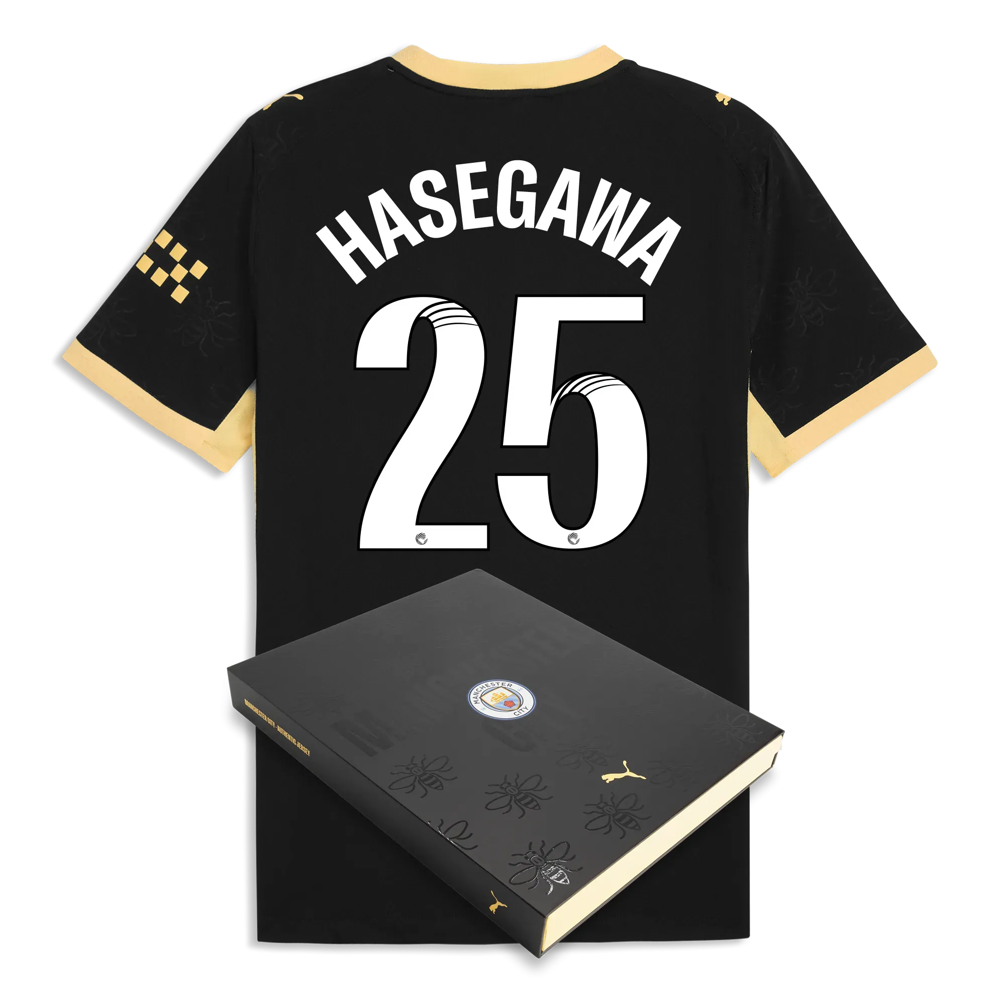 Manchester City Away Authentic Jersey 2026/27 With HASEGAWA 25 Printing in Gift Box | Manchester City Shop