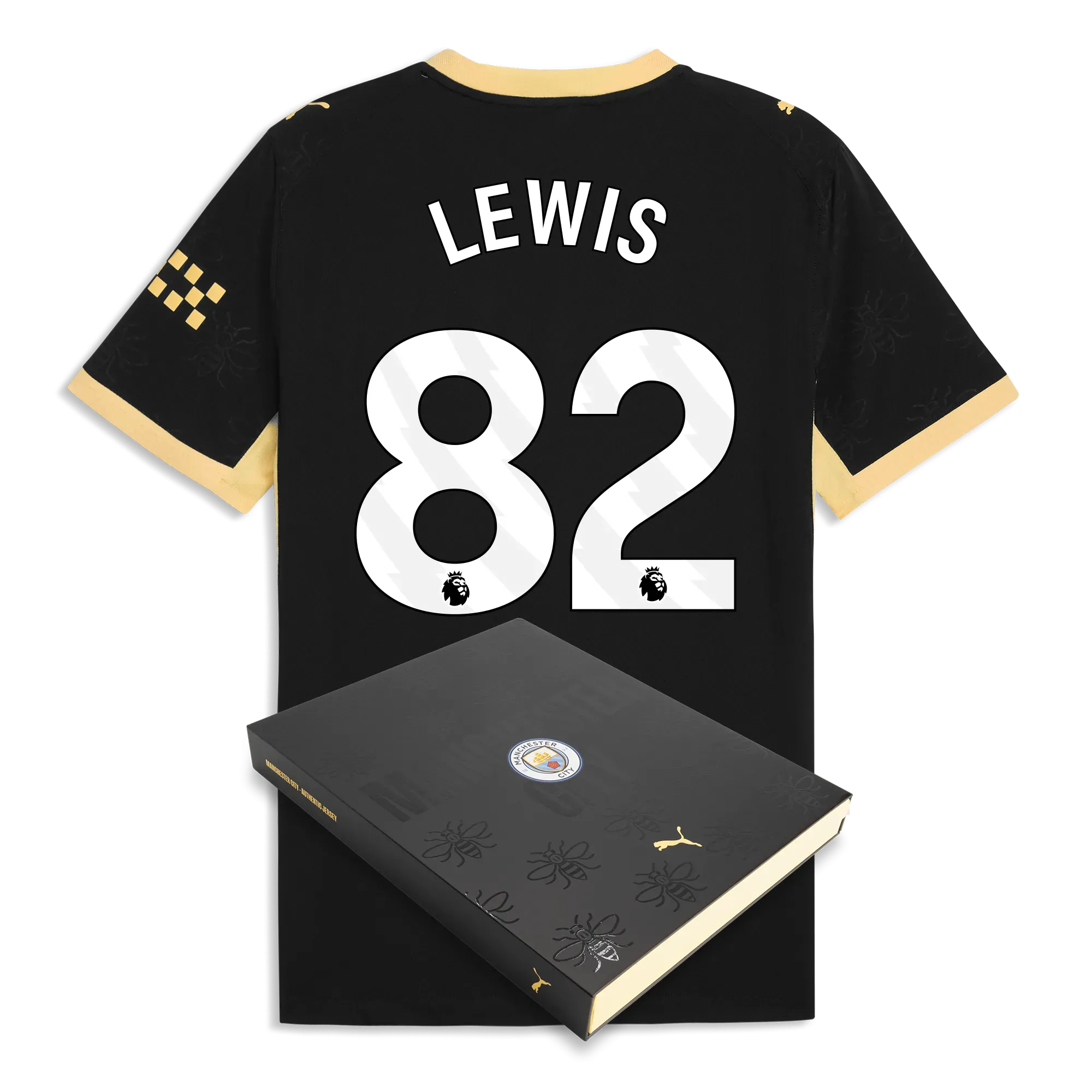 Manchester City Away Authentic Jersey 2026/27 With LEWIS 82 Printing in Gift Box | Manchester City Shop