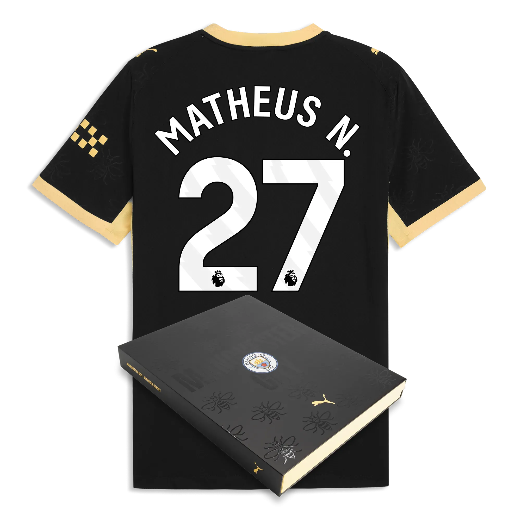 Manchester City Away Authentic Jersey 2026/27 With MATHEUS N. 27 Printing in Gift Box | Manchester City Shop