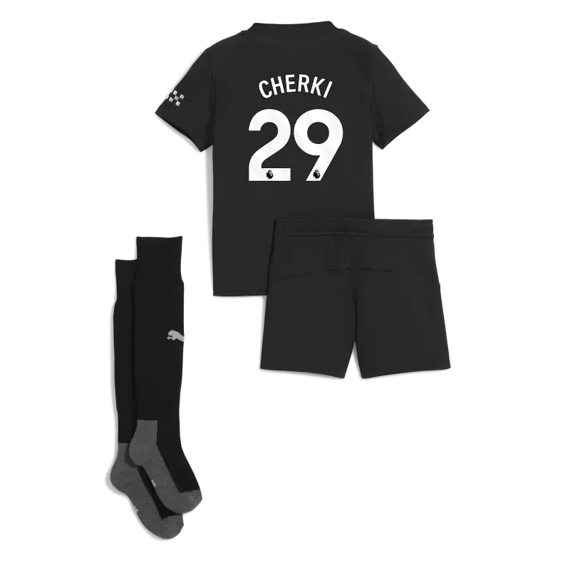 Manchester City Away Mini Kit 2025/26 With CHERKI 29 Printing