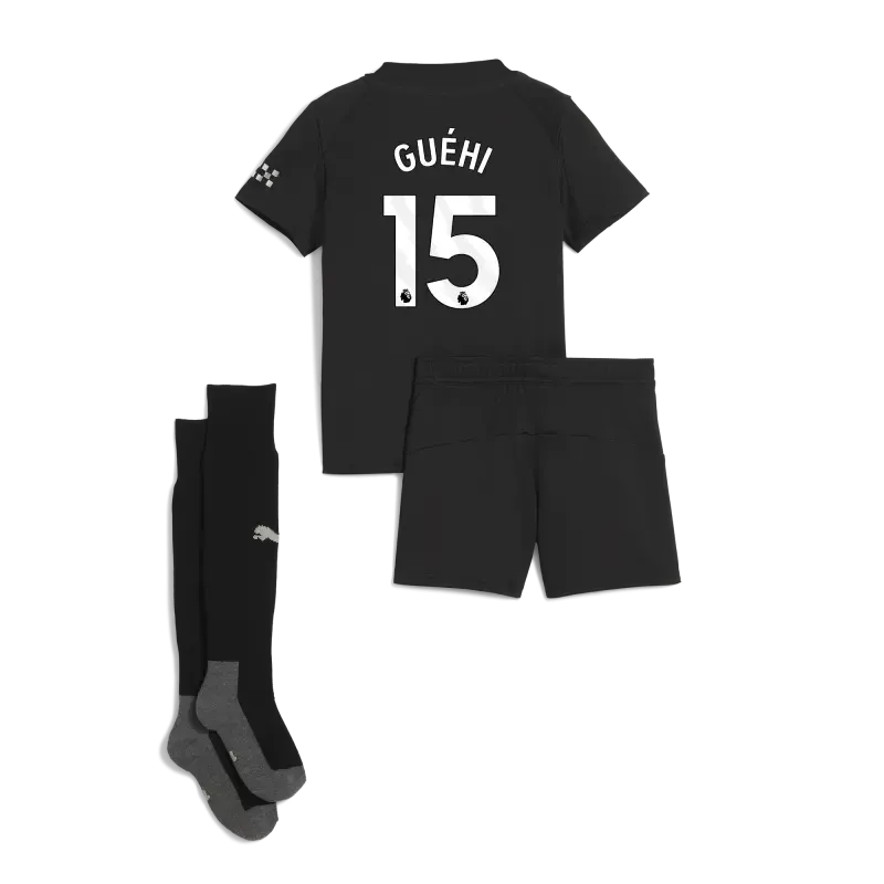 Manchester City Away Mini Kit 2025/26 With GUéHI 15 Printing