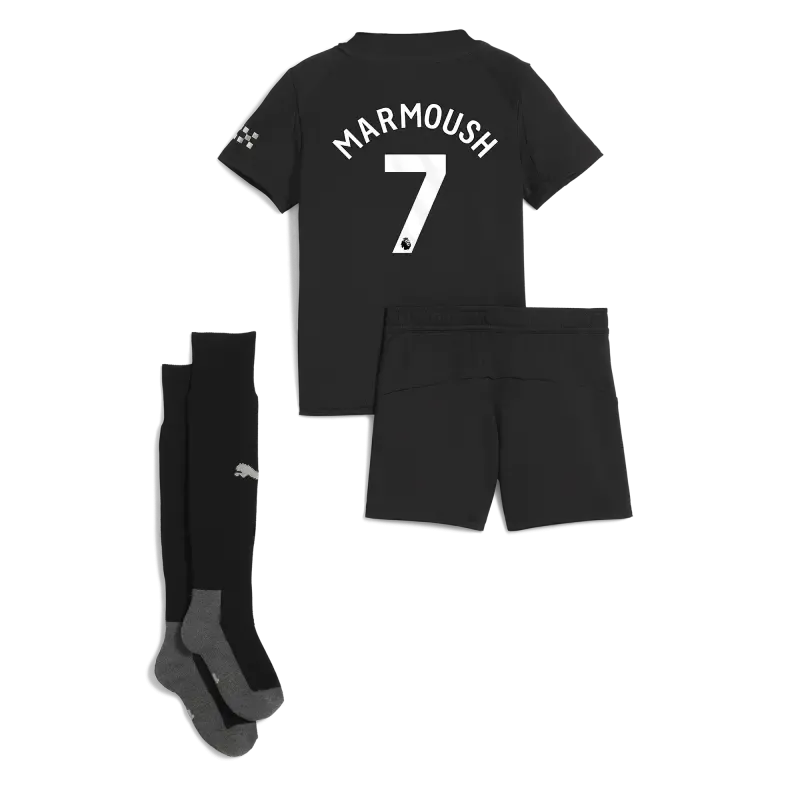 Manchester City Away Mini Kit 2025/26 With MARMOUSH 7 Printing