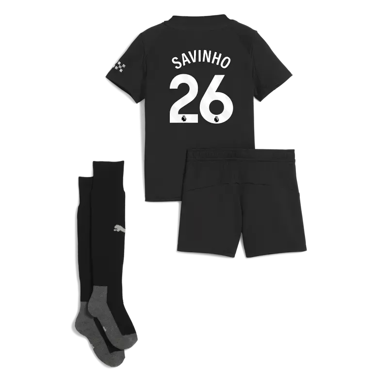 Manchester City Away Mini Kit 2025/26 With SAVINHO 26 Printing