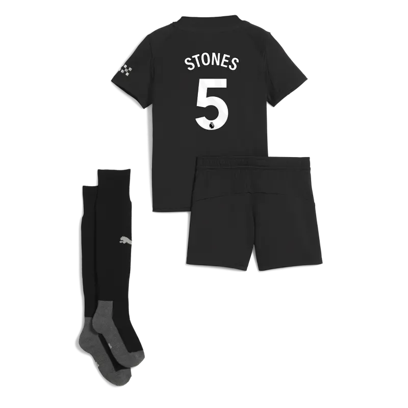 Manchester City Away Mini Kit 2025/26 With STONES 5 Printing