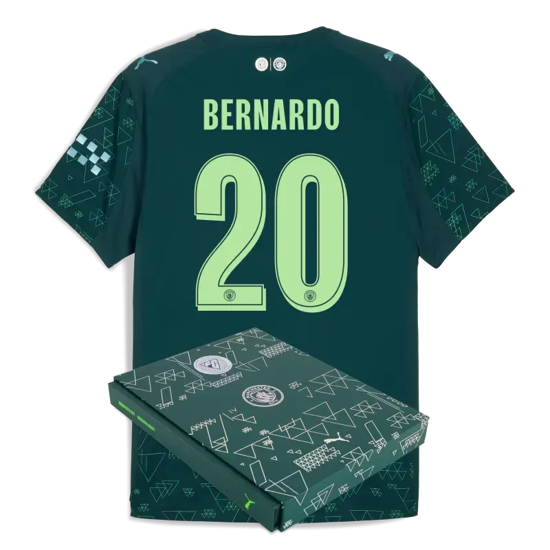 Manchester City EA SPORTS FC Authentic Jersey 2025/26 With BERNARDO 20 Printing in Gift Box