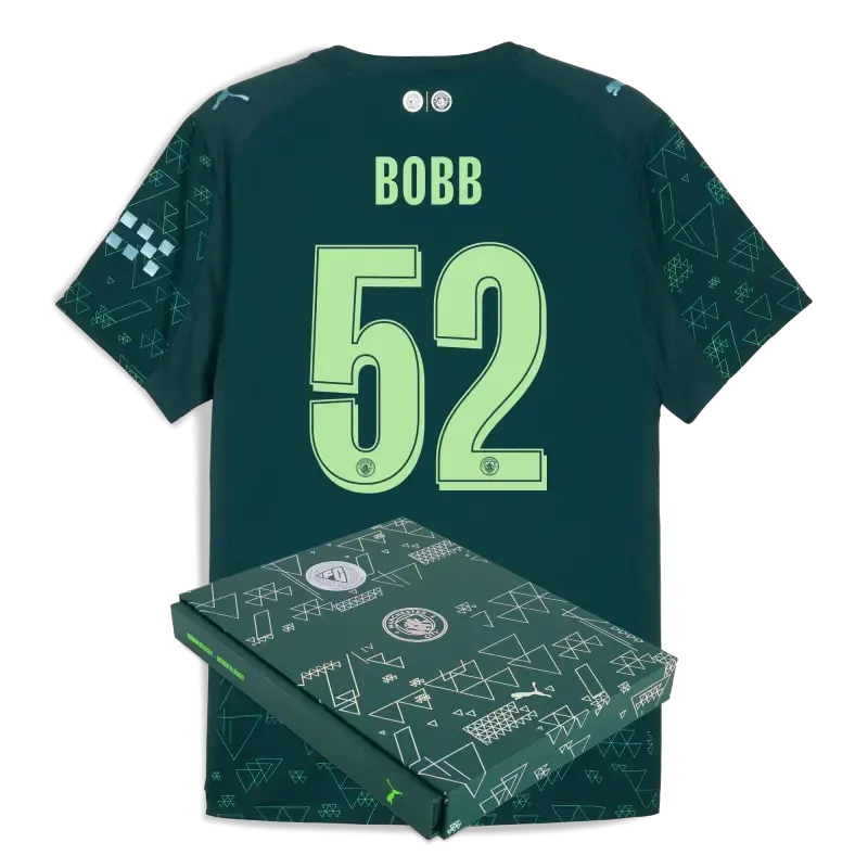 Manchester City EA SPORTS FC Authentic Jersey 2025/26 With BOBB 52 Printing in Gift Box