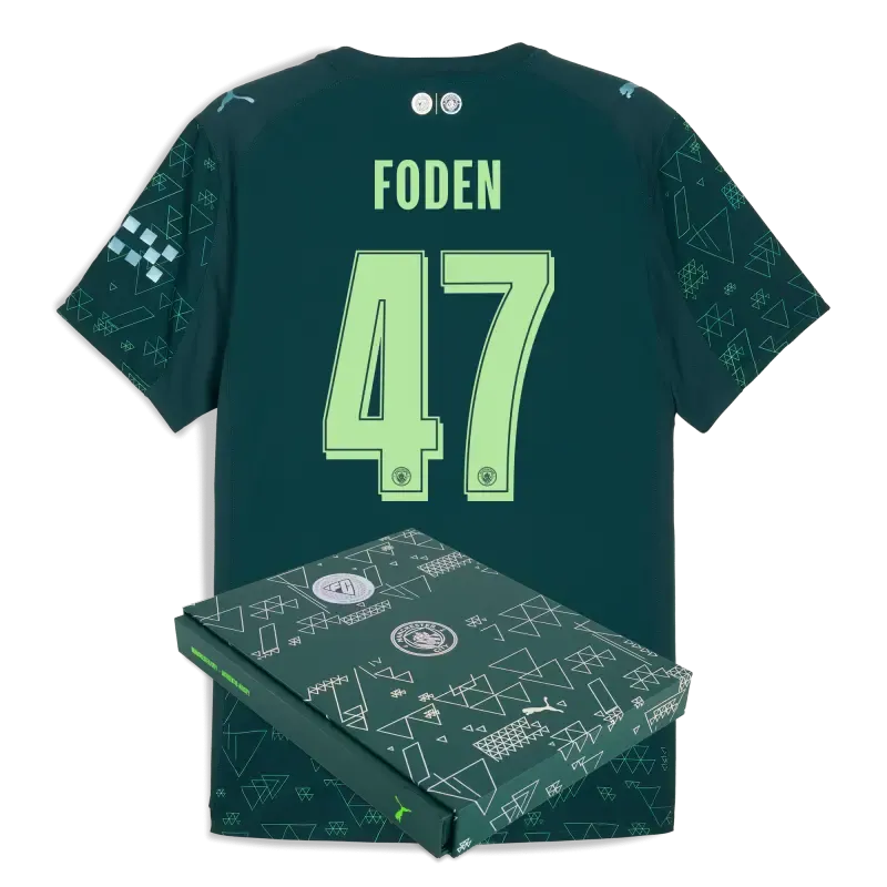 Manchester City EA SPORTS FC Authentic Jersey 2025/26 With FODEN 47 Printing in Gift Box
