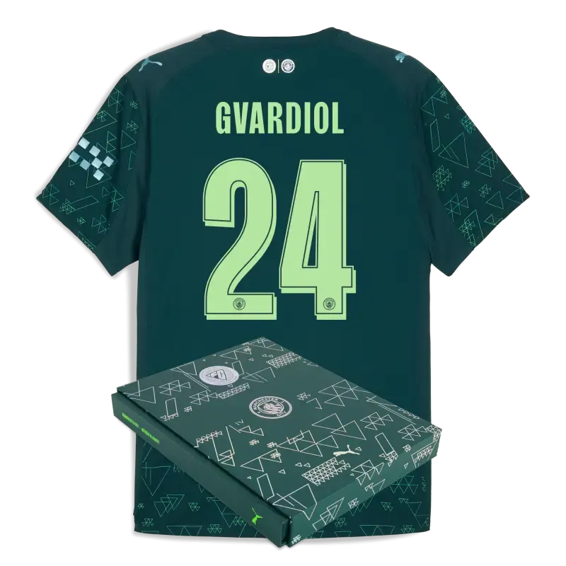 Manchester City EA SPORTS FC Authentic Jersey 2025/26 With GVARDIOL 24 Printing in Gift Box
