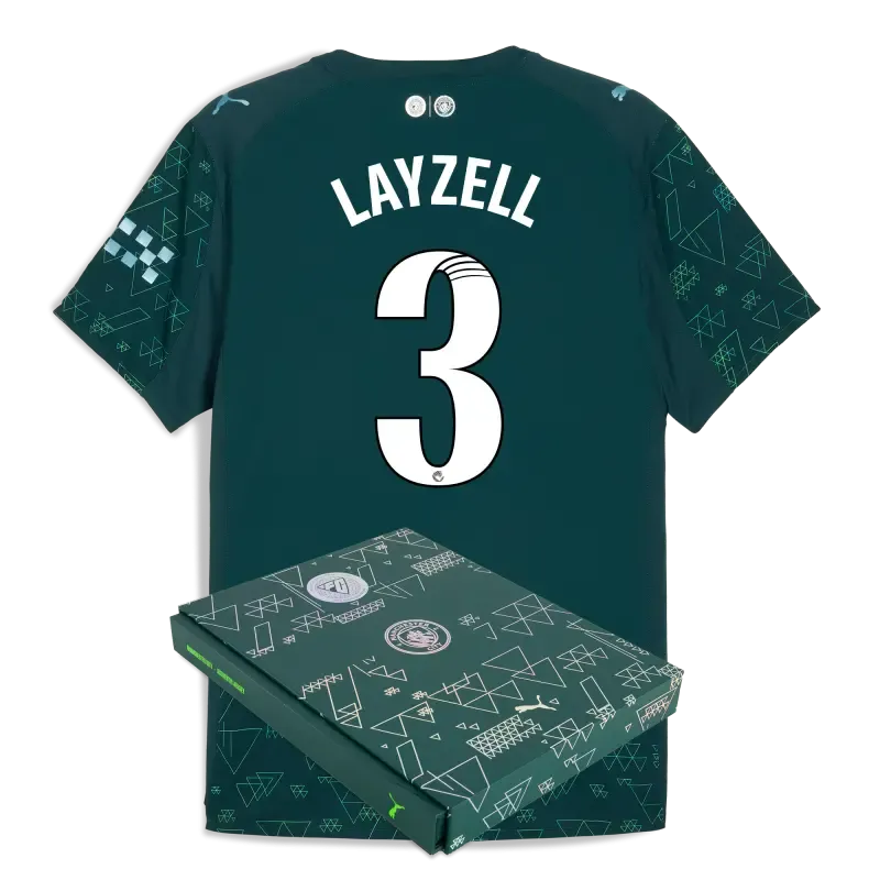 Manchester City EA SPORTS FC Authentic Jersey 2025/26 With LAYZELL 3 Printing in Gift Box